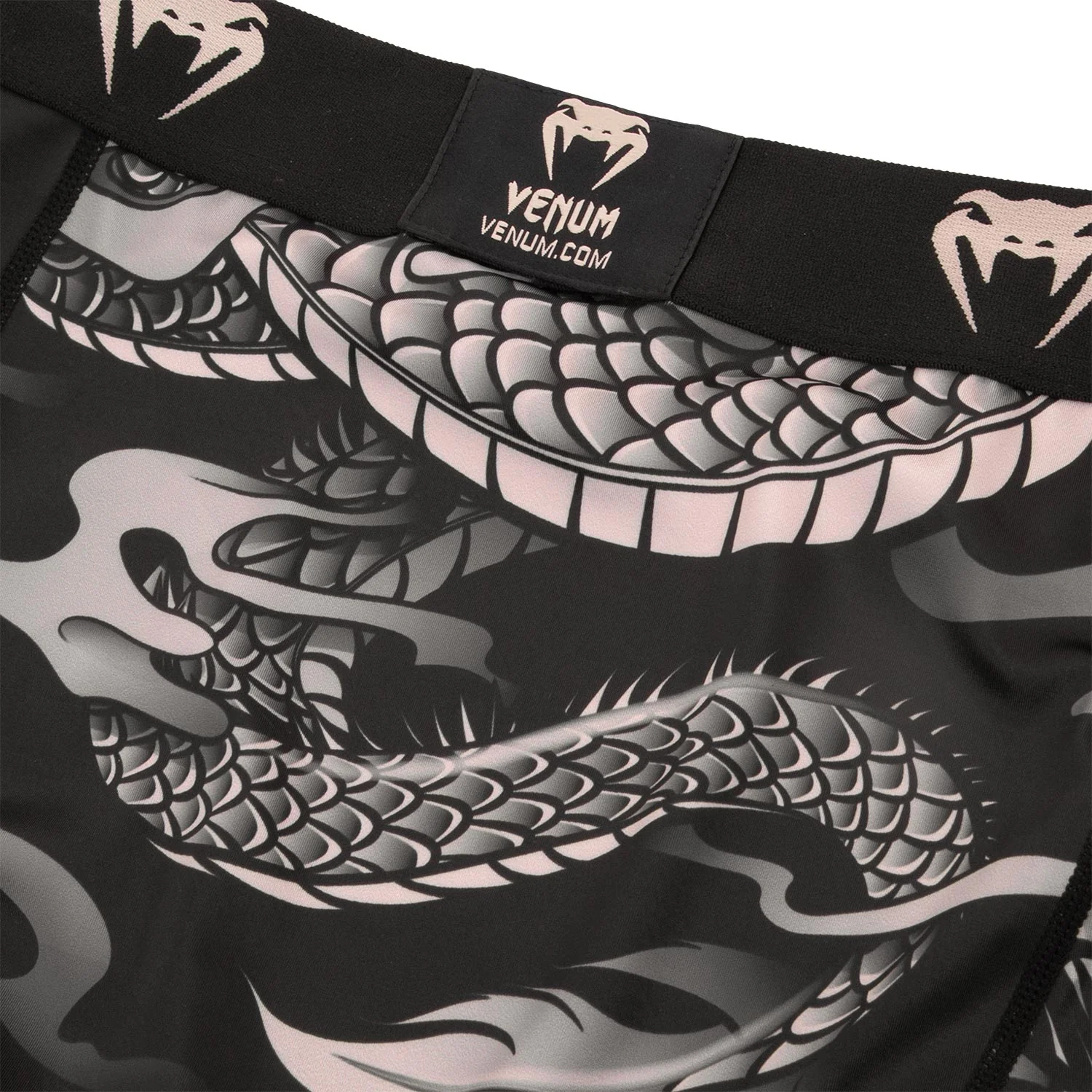 Venum Dragon's Flight Compression Tights - Black/Sand - Image 6