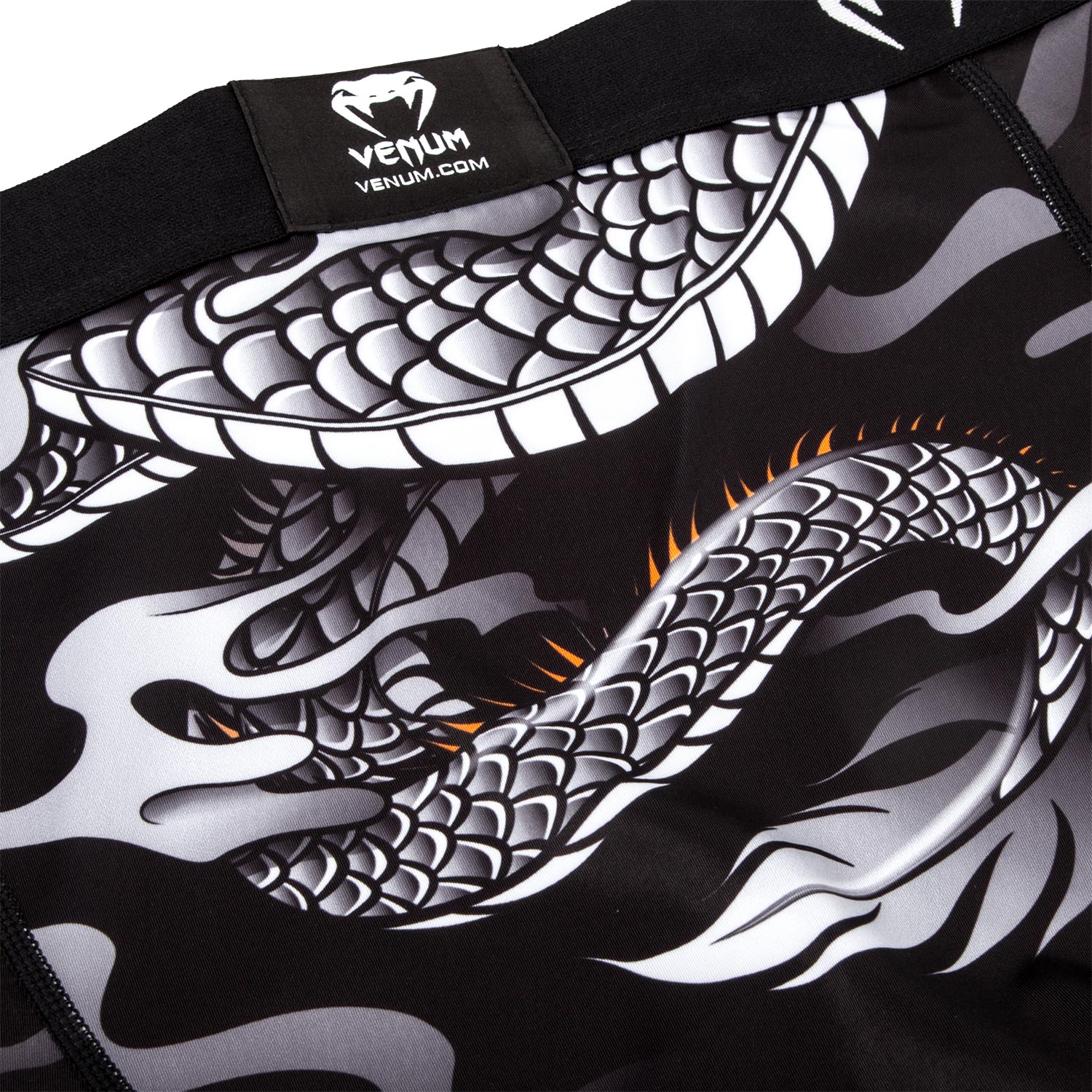 Venum Dragon's Flight Compression Tights - Black/White - Image 6