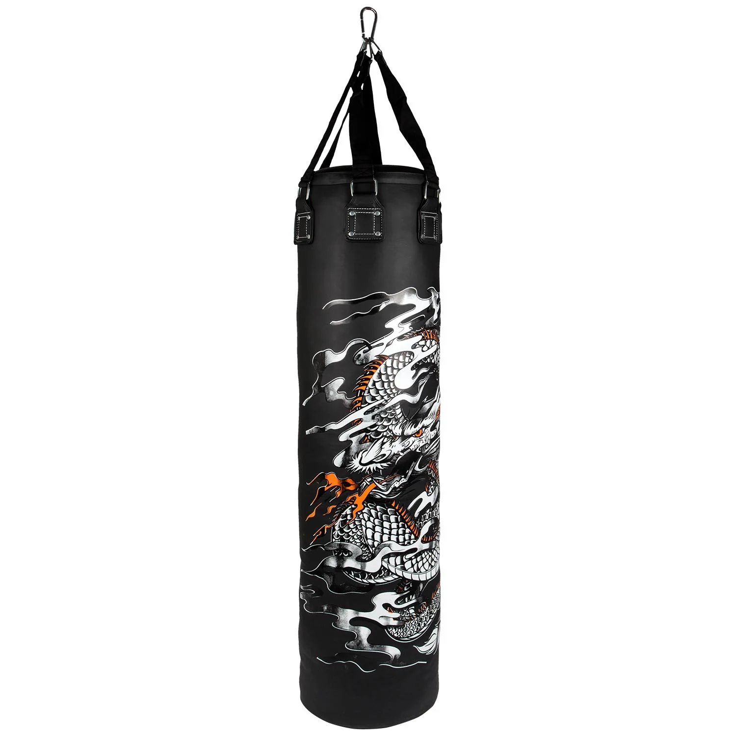 Venum Dragon's Flight Heavy Bag - Black/White - Unfilled - 130cm - Image 2