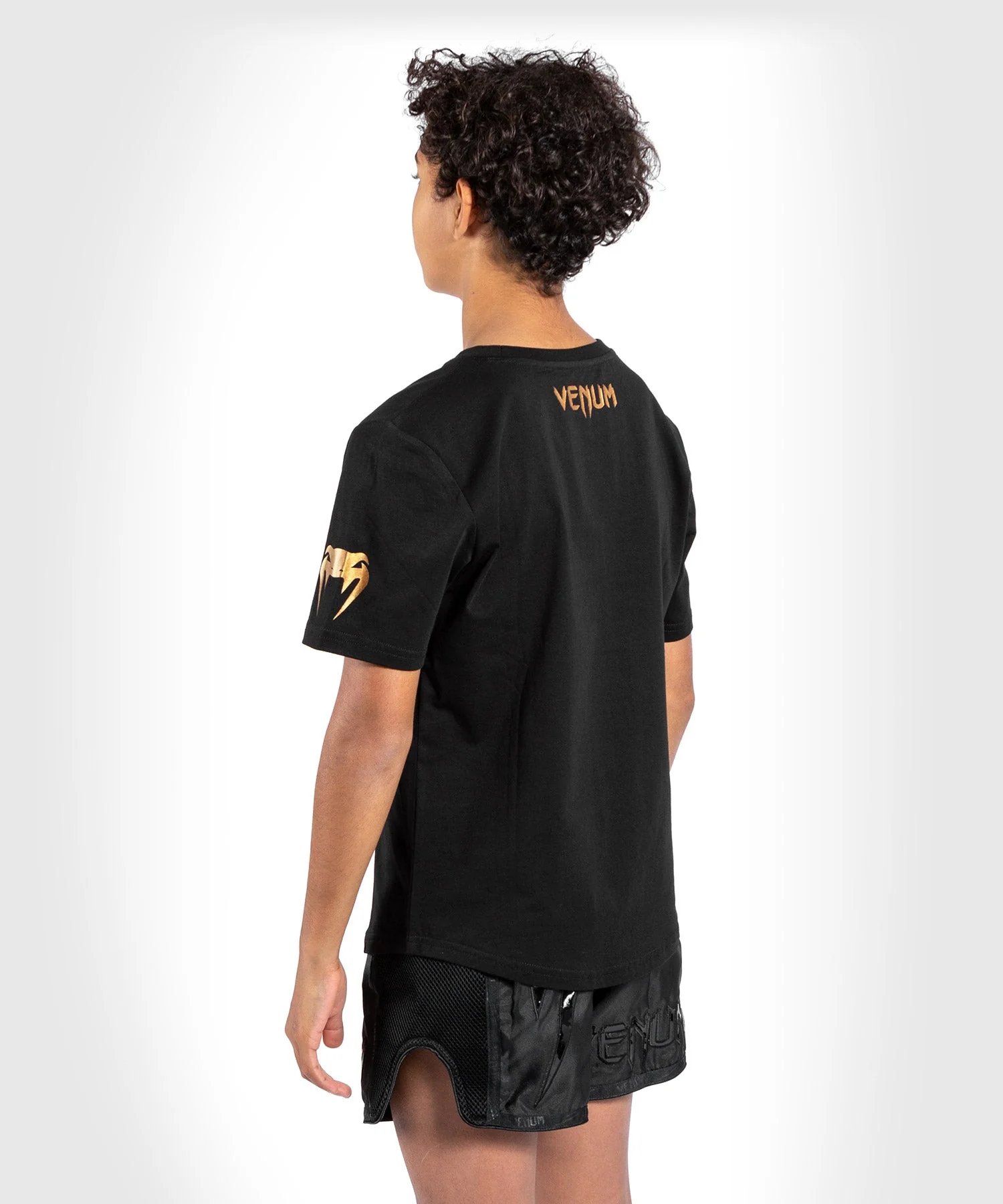 Venum Dragon's Flight Kids T-Shirt - Black/Bronze - Image 2
