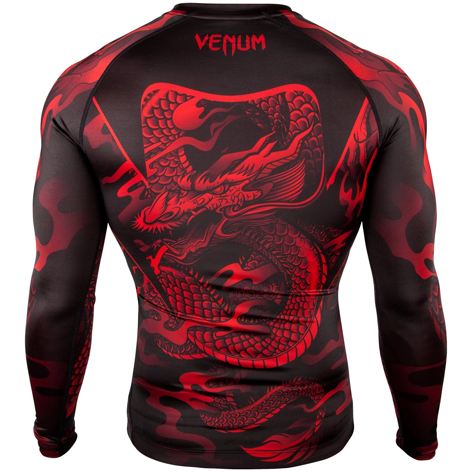 Venum Dragon's Flight Rashguard - Long Sleeves - Black/Red - Image 4