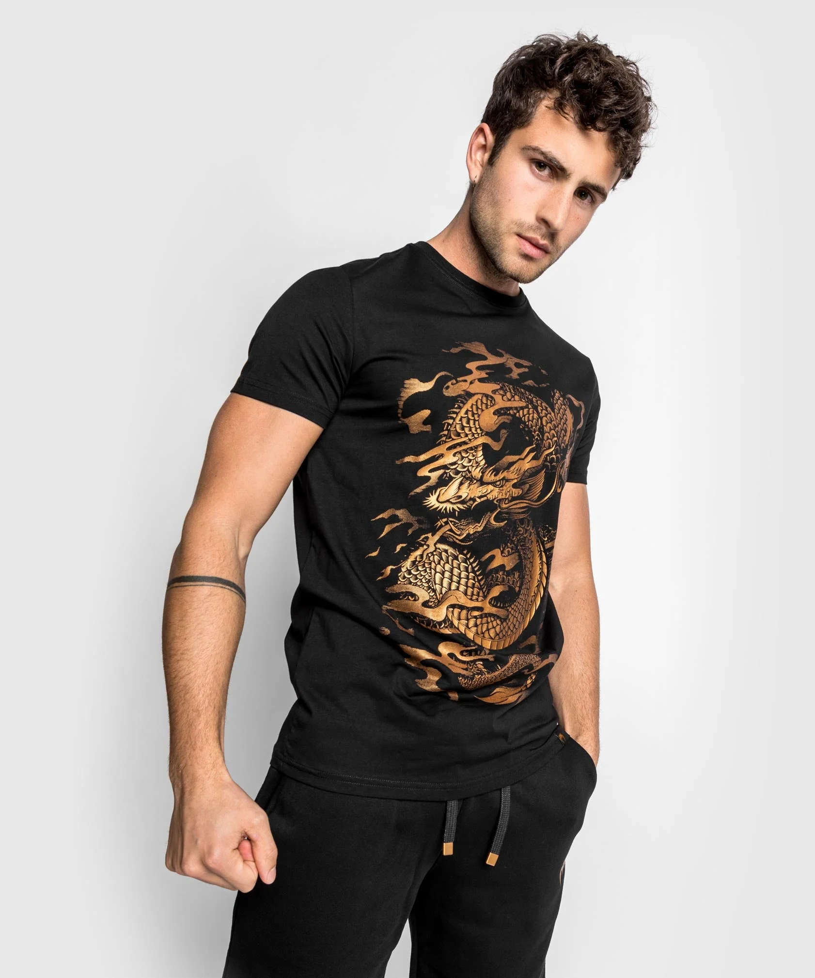 Venum Dragon's Flight T-Shirt - Black/Bronze - Image 2