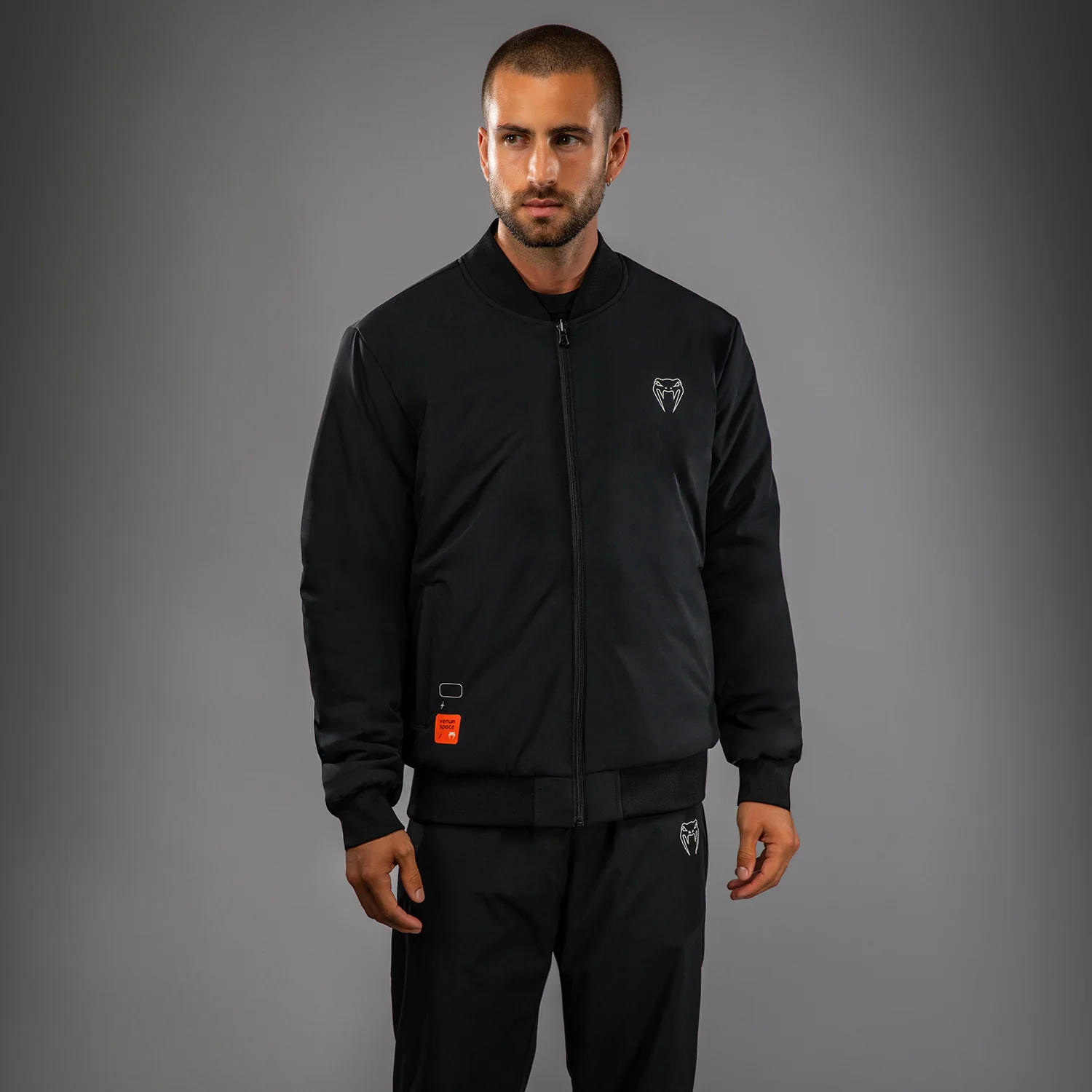 Venum Eclipse Bomber Jacket - Black/Ivory - Image 2