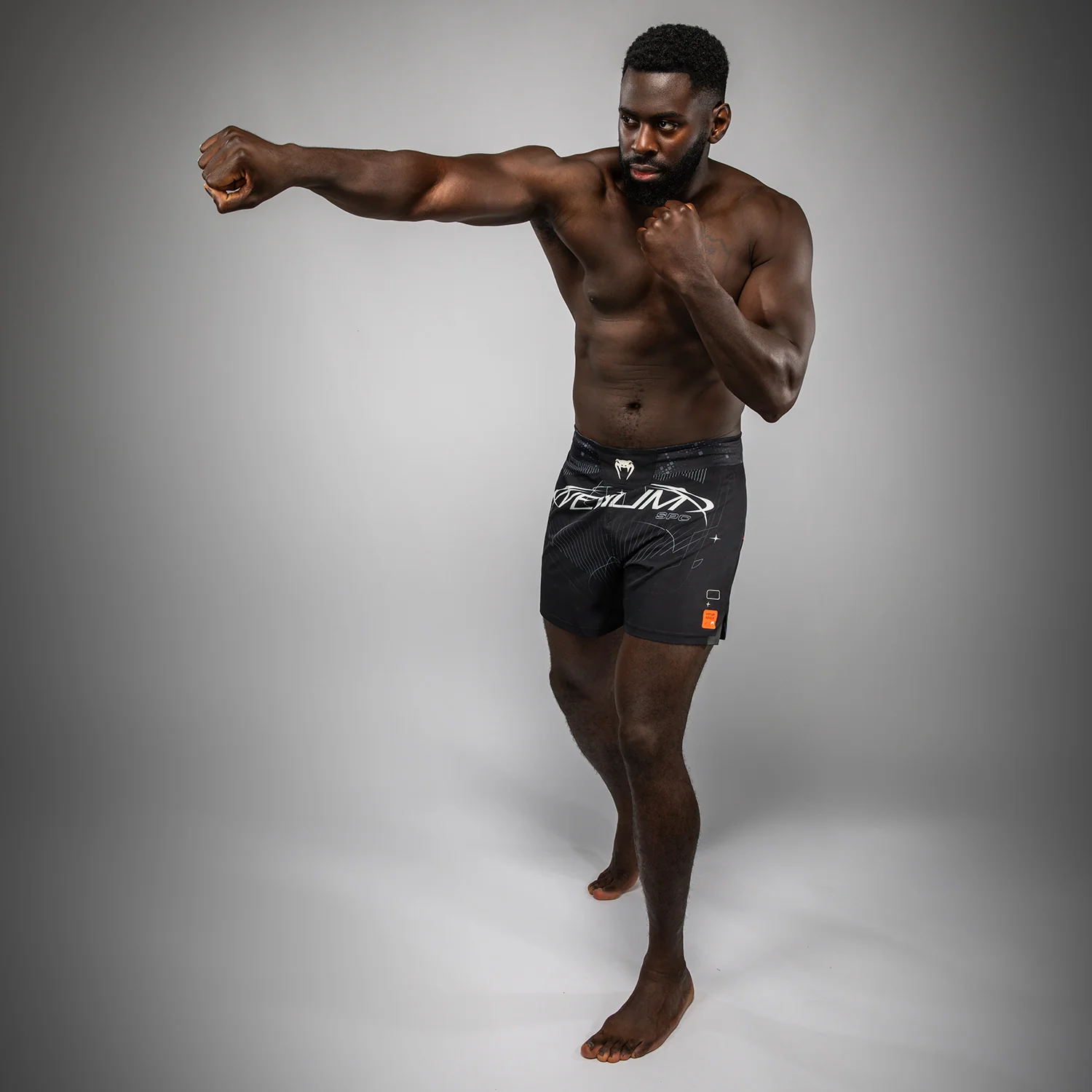 Venum Eclipse Fight Shorts - Black/Ivory - Image 10