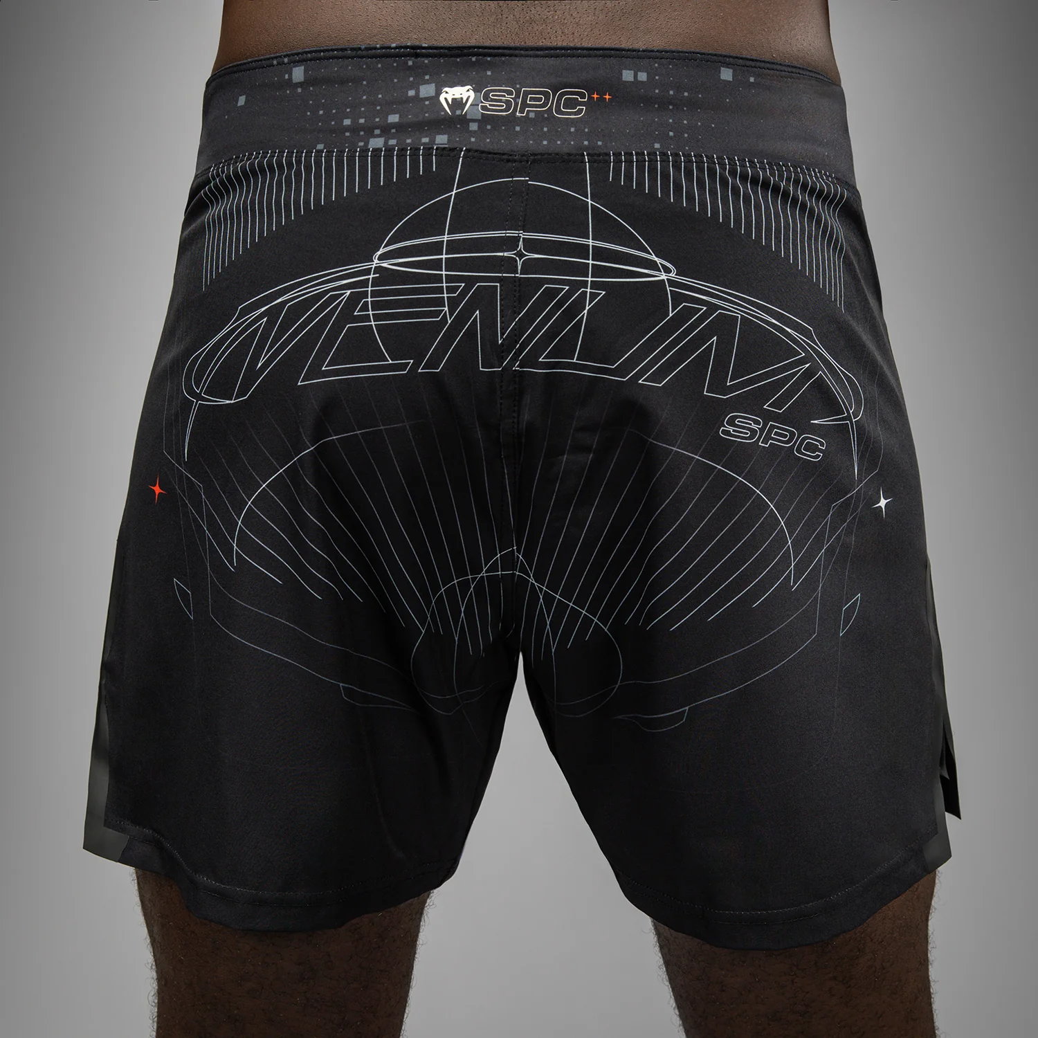 Venum Eclipse Fight Shorts - Black/Ivory - Image 7