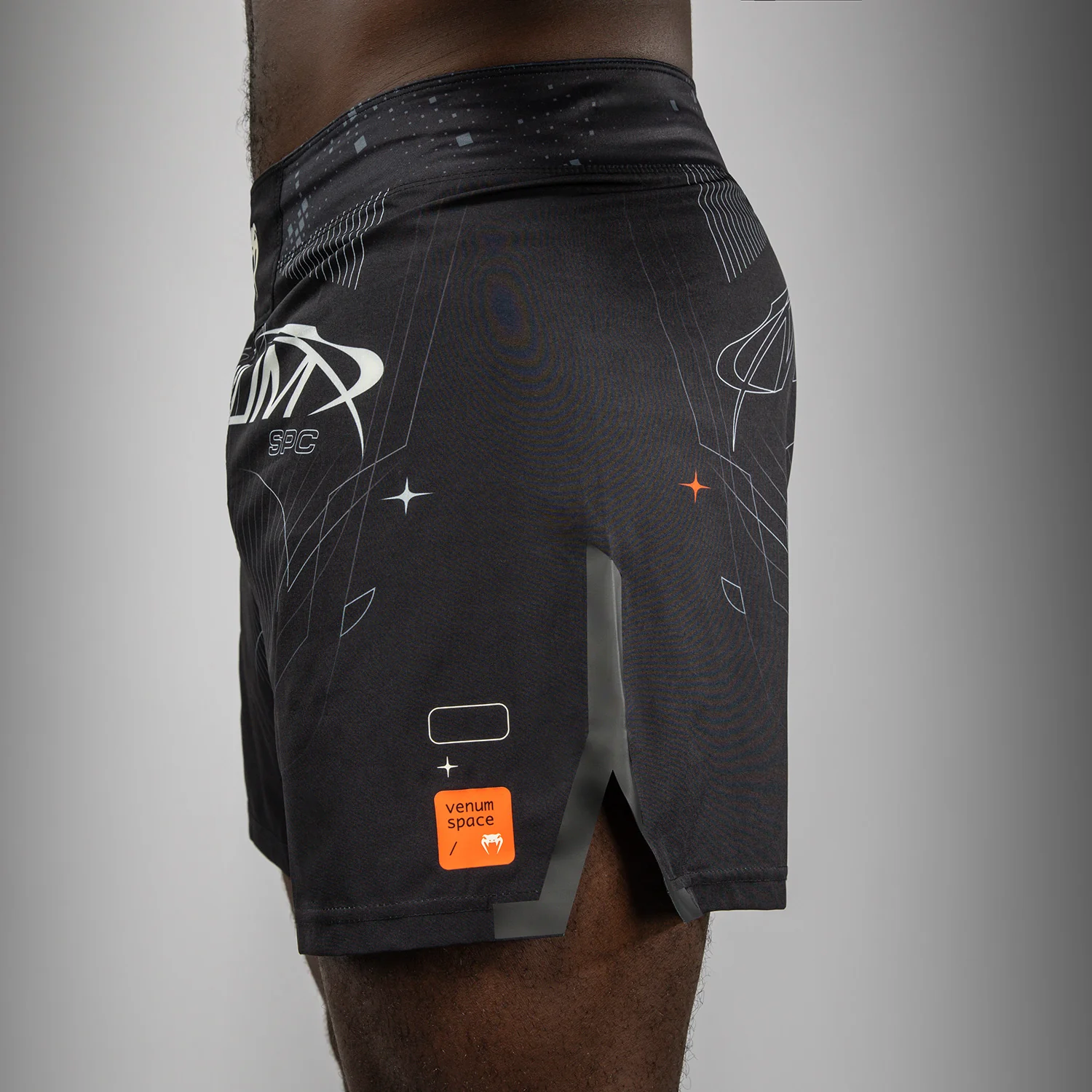Venum Eclipse Fight Shorts - Black/Ivory - Image 8