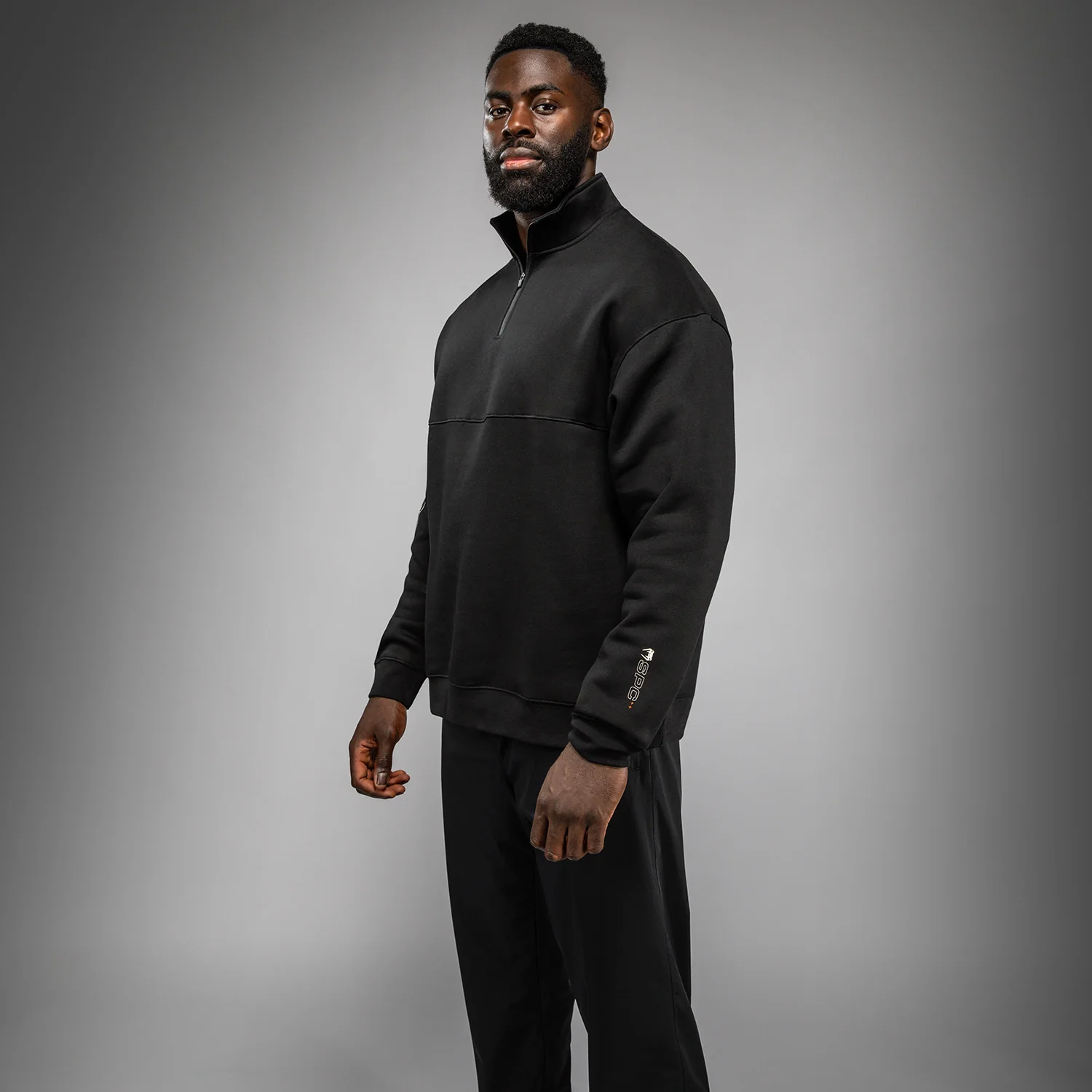 Venum Eclipse Half-Zip Sweatshirt - Black/Ivory - Image 4