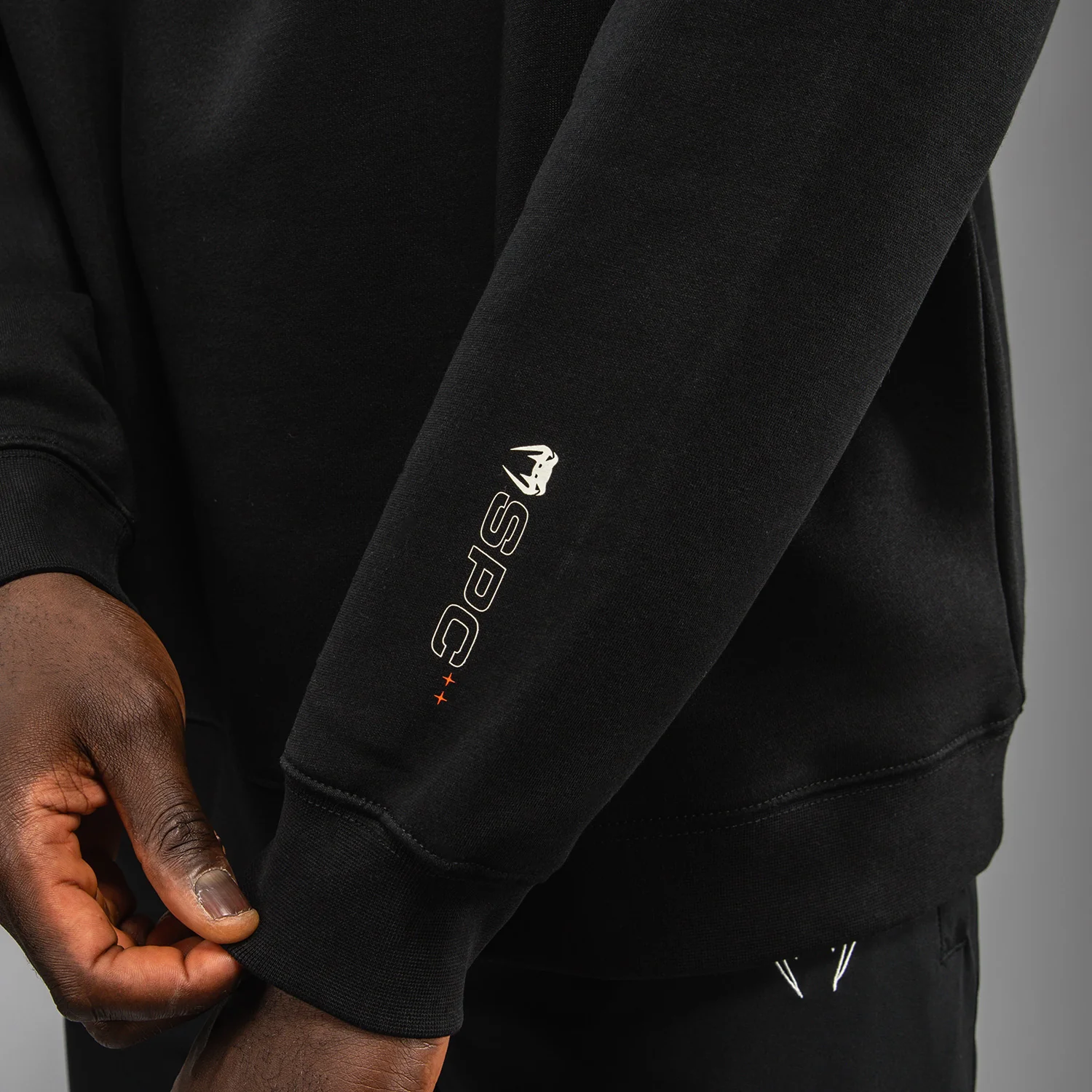 Venum Eclipse Half-Zip Sweatshirt - Black/Ivory - Image 7