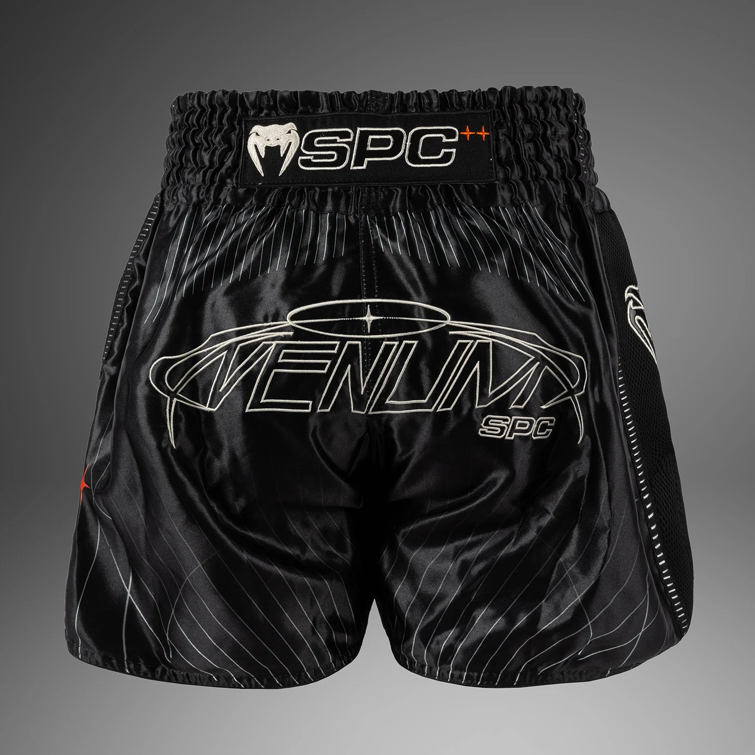 Venum Eclipse Muay Thai Shorts - Black/Ivory - Image 3