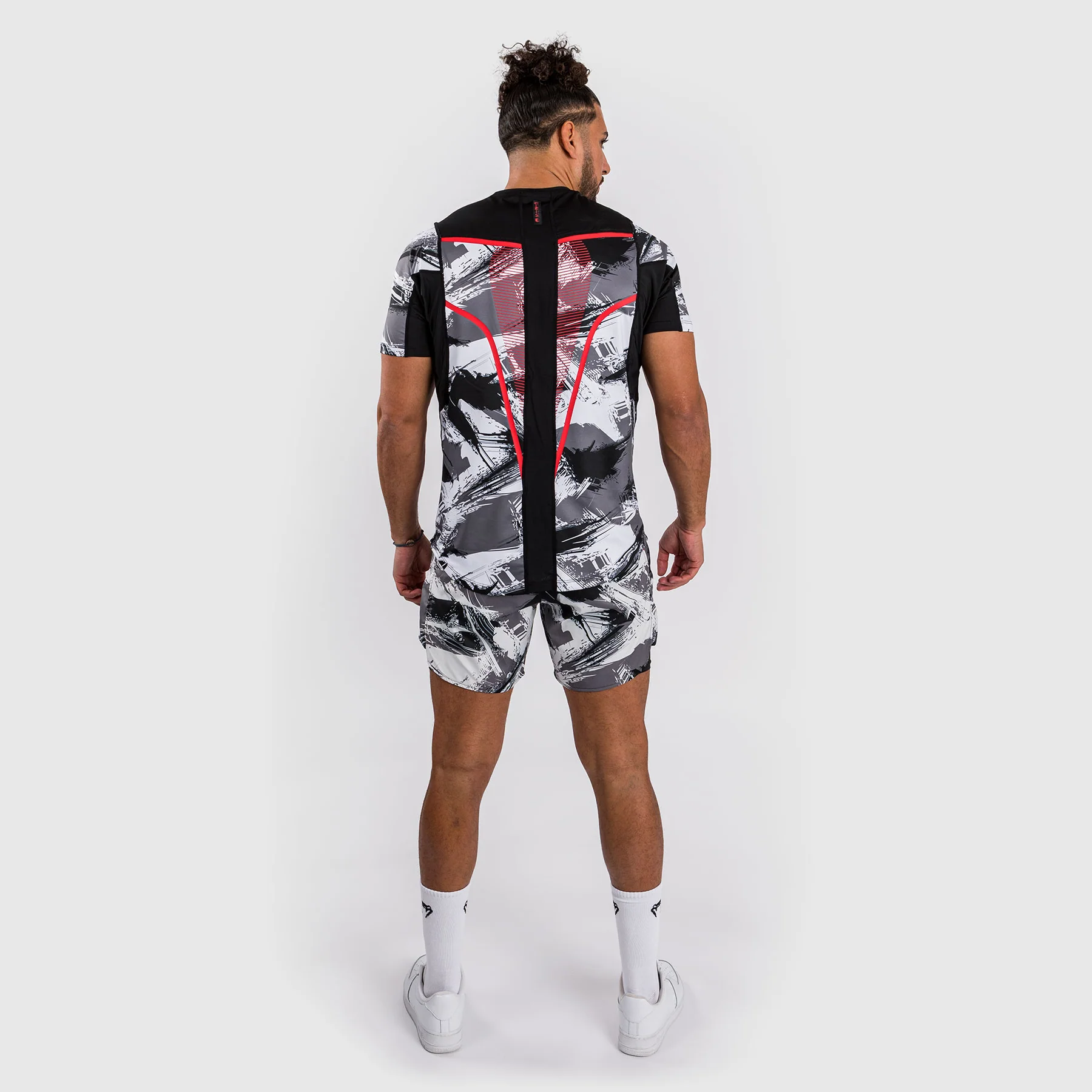 Venum Electron 3.0 Dry-Tech t-shirt - Grey/Red - Image 7