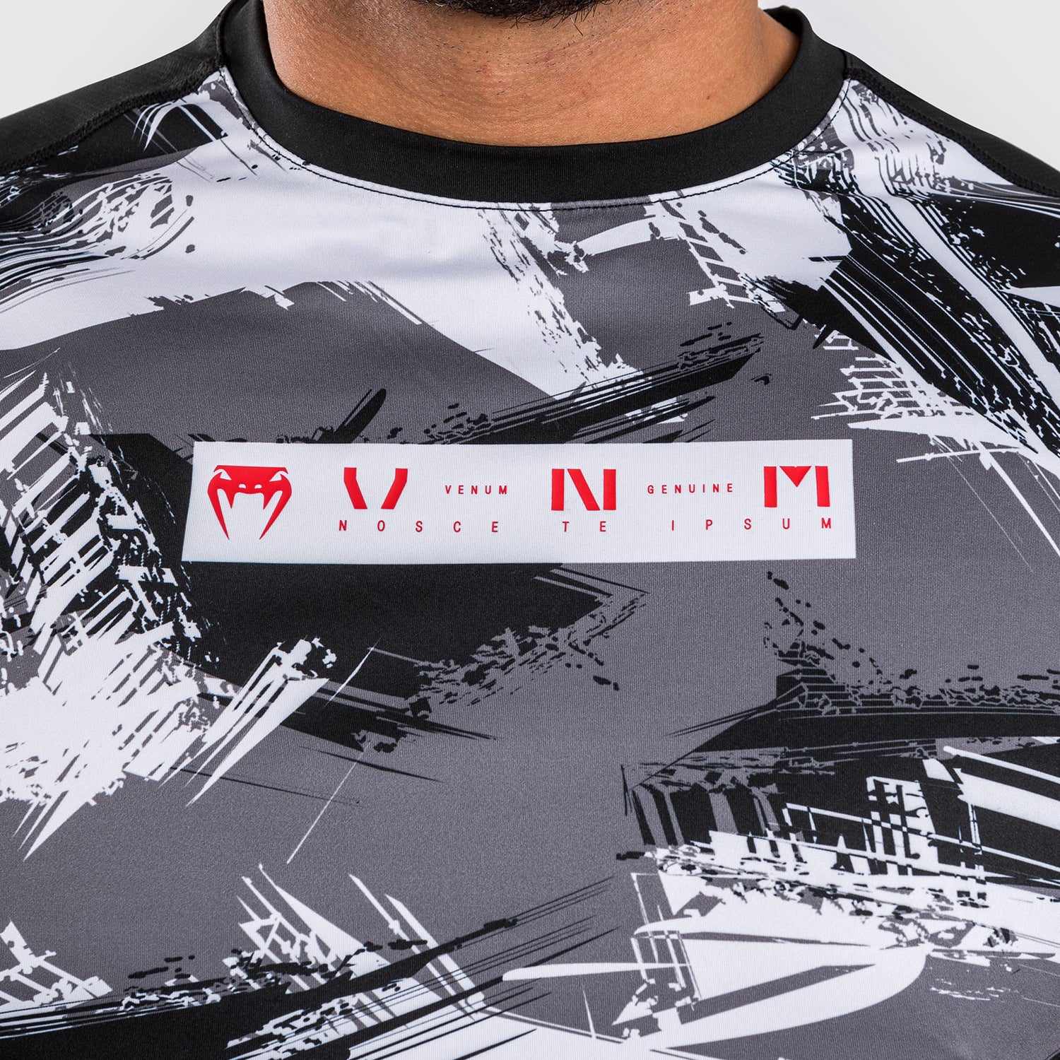 Venum Electron 3.0 Dry-Tech t-shirt - Grey/Red - Image 8