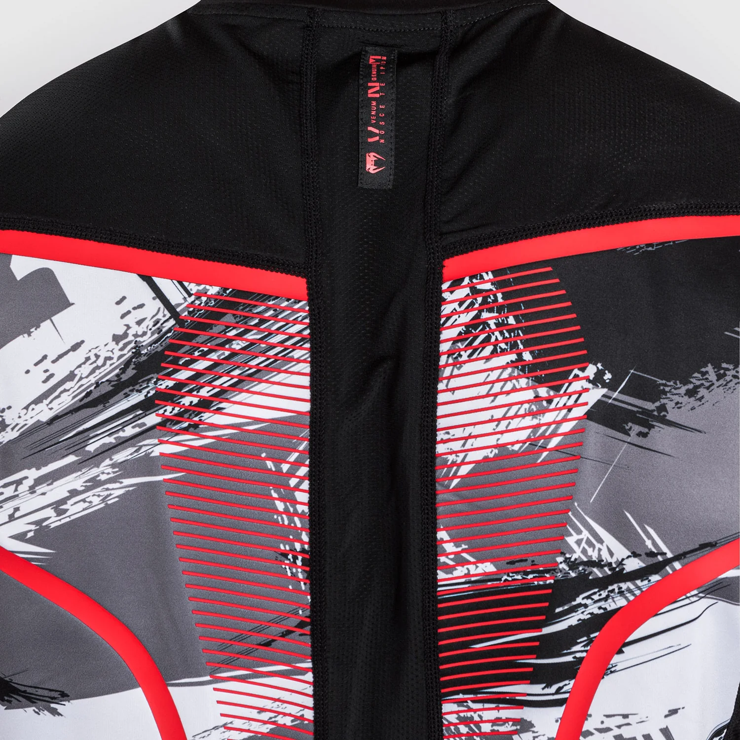 Venum Electron 3.0 Dry-Tech t-shirt - Grey/Red - Image 9