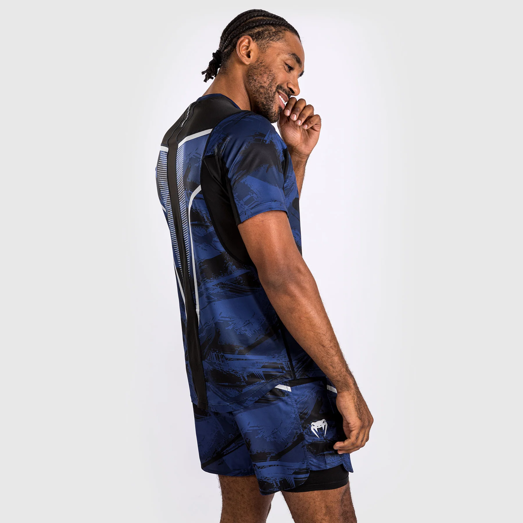 Venum Electron 3.0 Dry-Tech t-shirt - Navy - Image 4