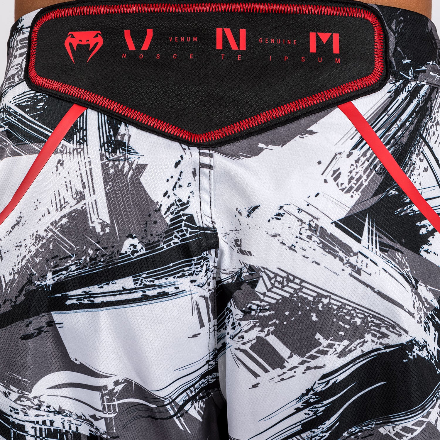 Venum Electron 3.0 Fight Shorts - Grey/Red - Image 9