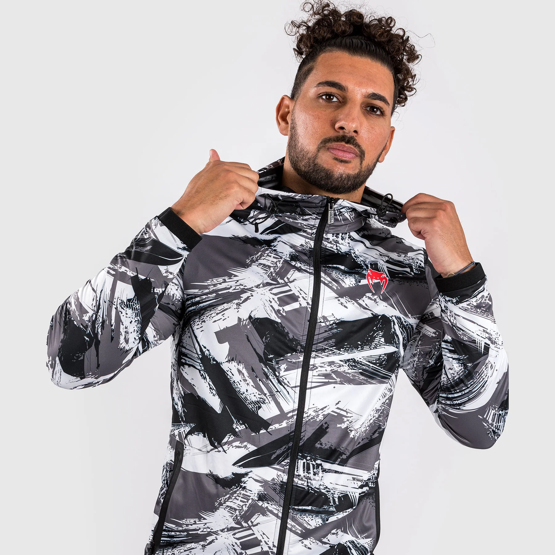 Venum Electron 3.0 Hoodie - Grey/Red - Image 2