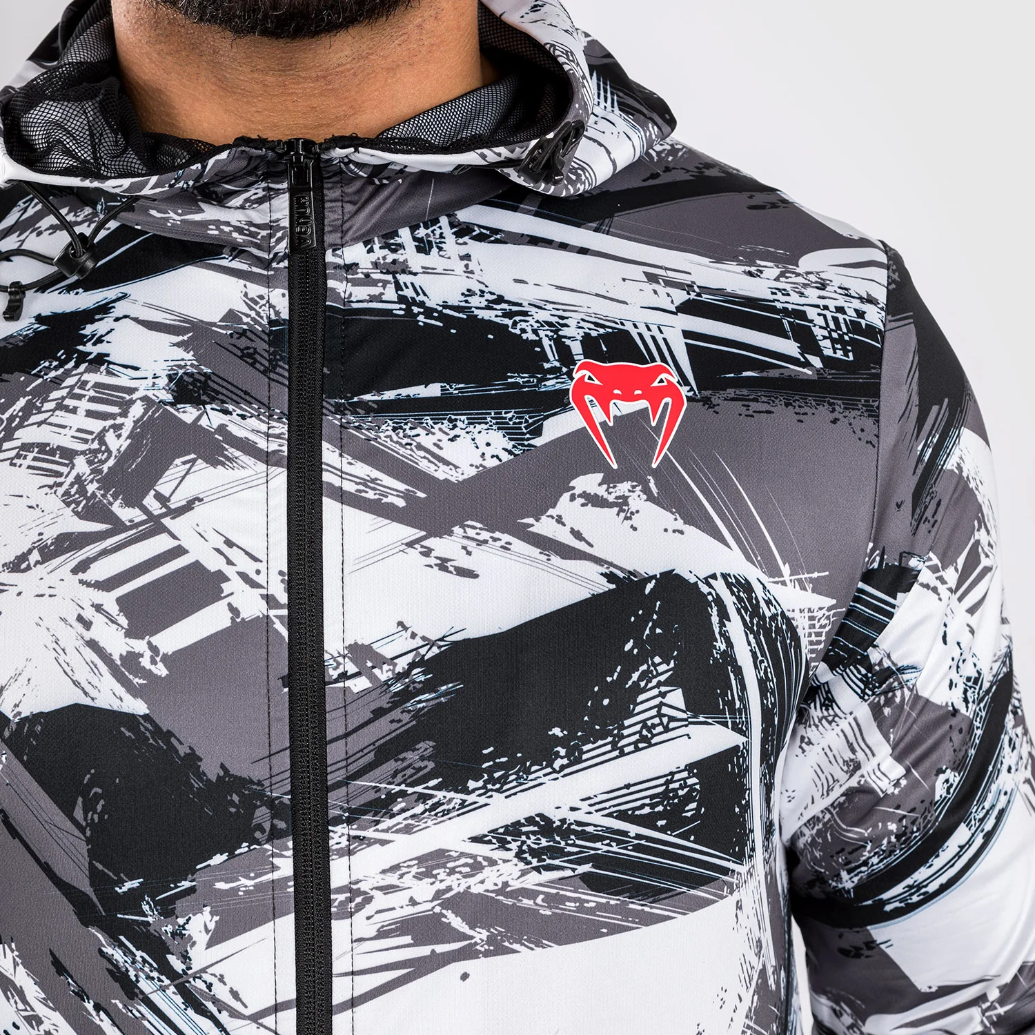 Venum Electron 3.0 Hoodie - Grey/Red - Image 3
