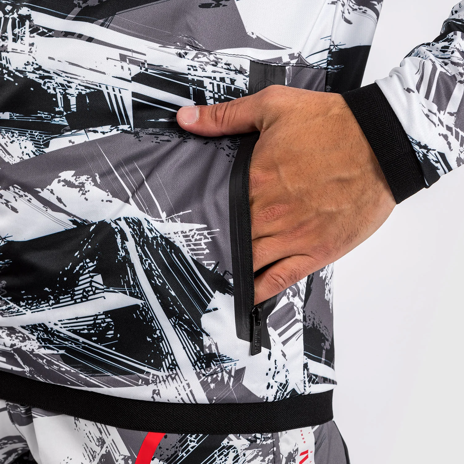 Venum Electron 3.0 Hoodie - Grey/Red - Image 4