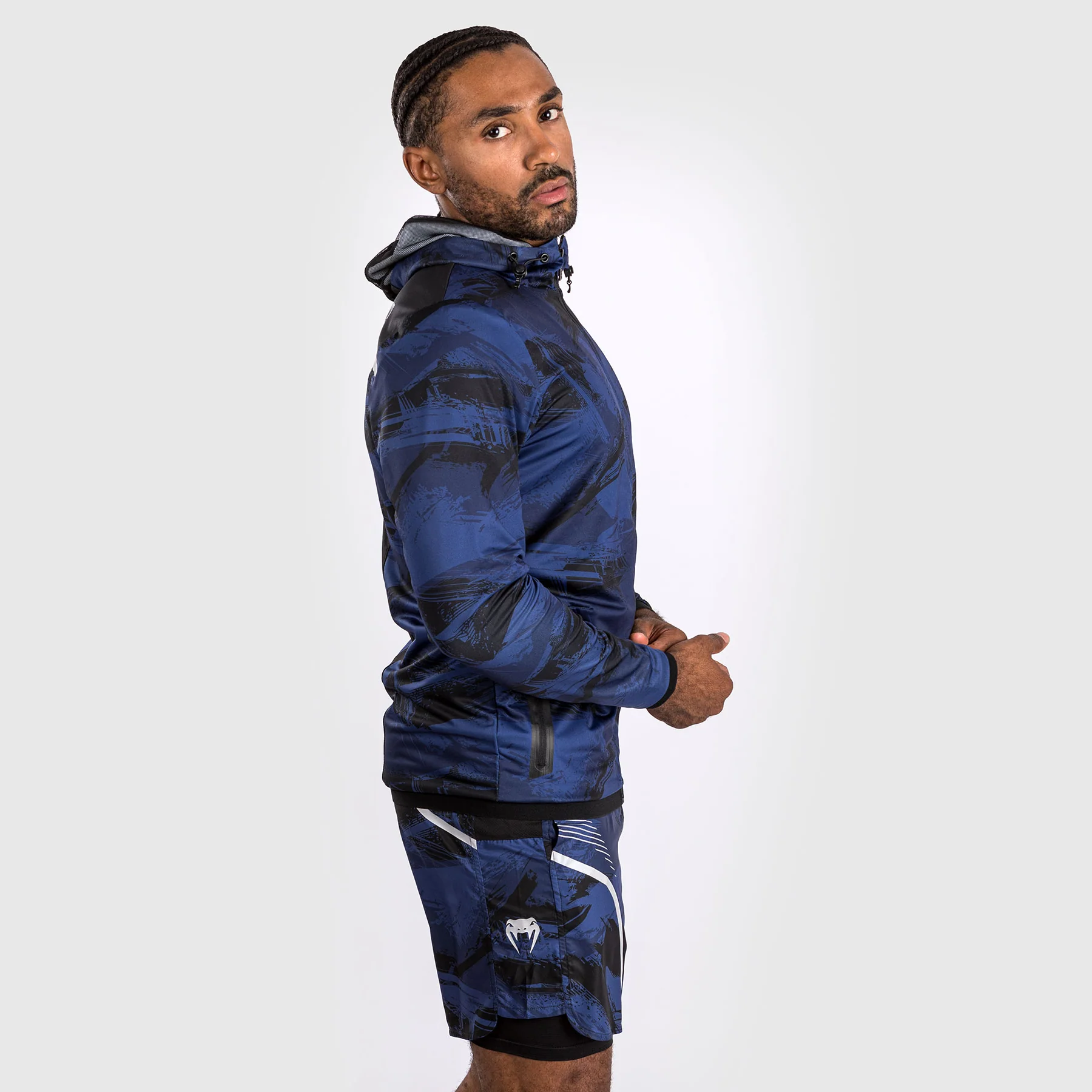 Venum Electron 3.0 Hoodie Navy Blue - Image 3