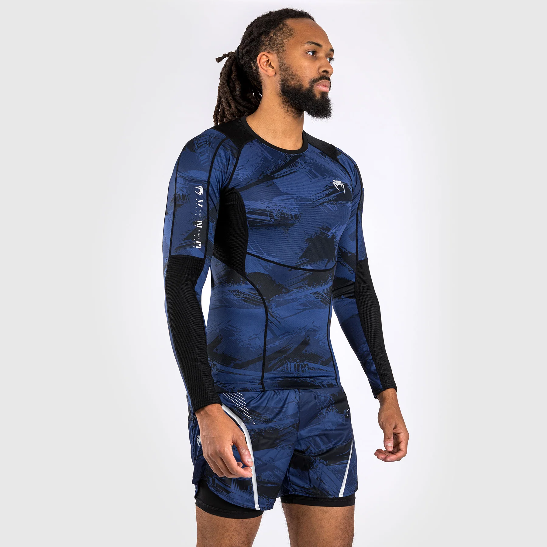 Venum Electron 3.0 Long Sleeve Rashguard - Navy - Image 2
