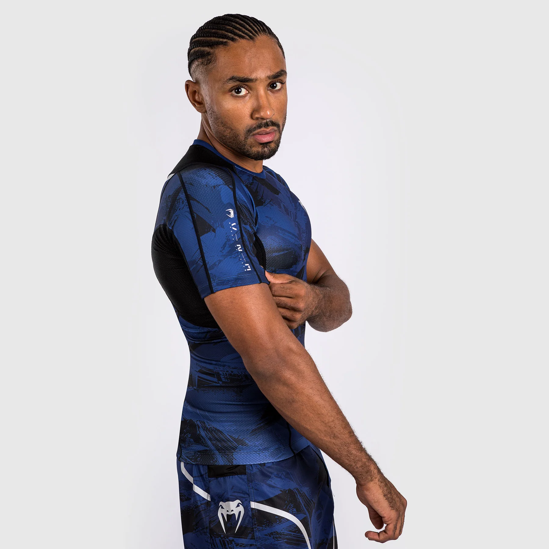 Venum Electron 3.0  Short Sleeve Rashguard - Navy - Image 3
