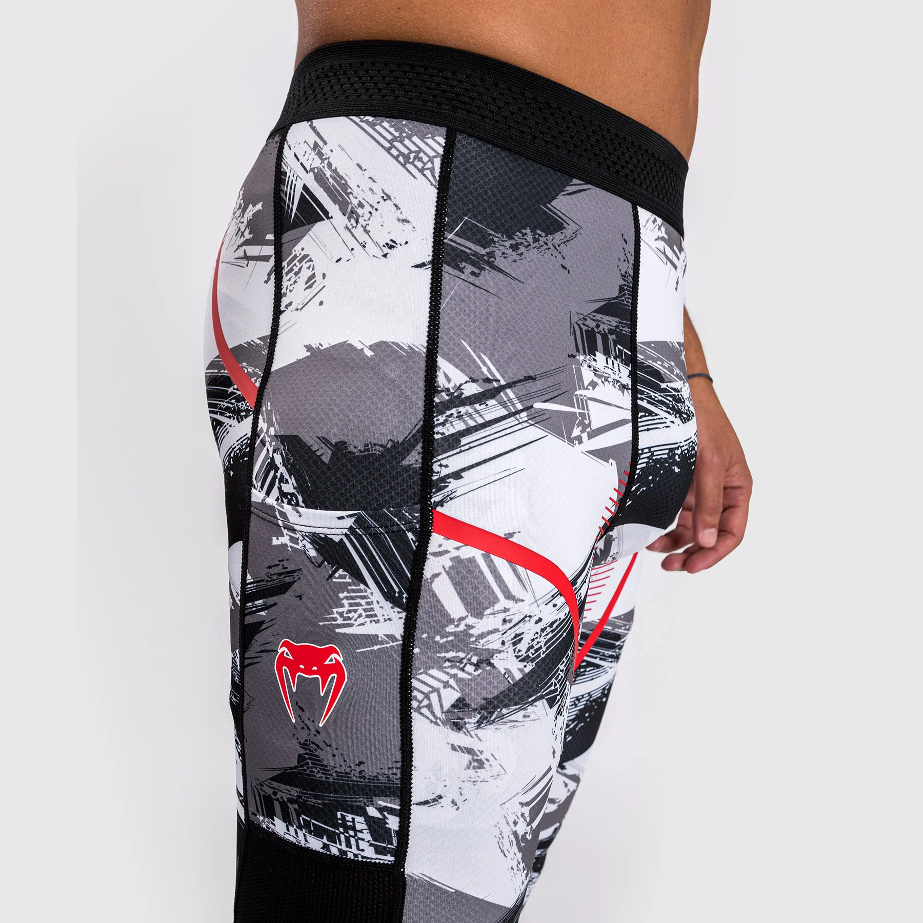 Venum Electron 3.0 Spats - Grey/Red - Image 6