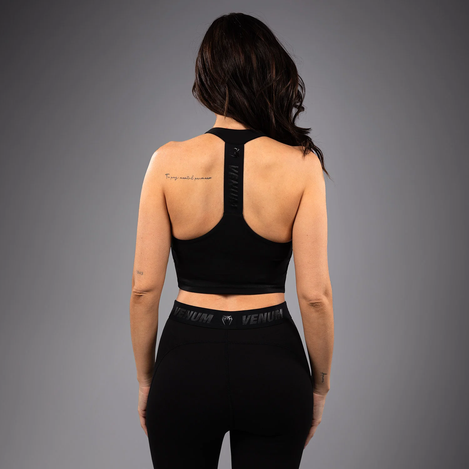 Venum Elevate Women Long Sports Bra - Black - Image 3