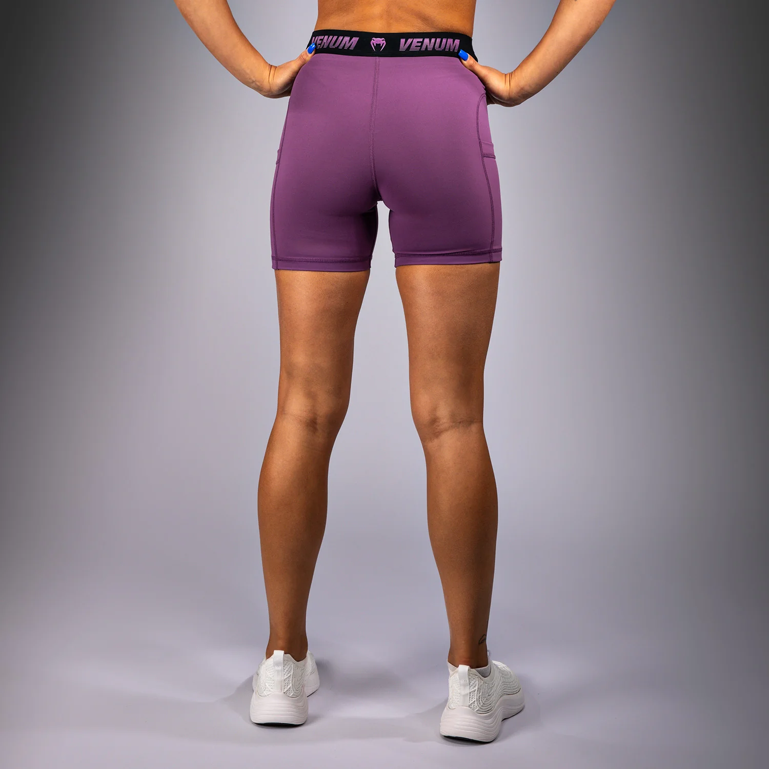 Venum Elevate Women Long ValeTudo Shorts- Liliac - Image 3
