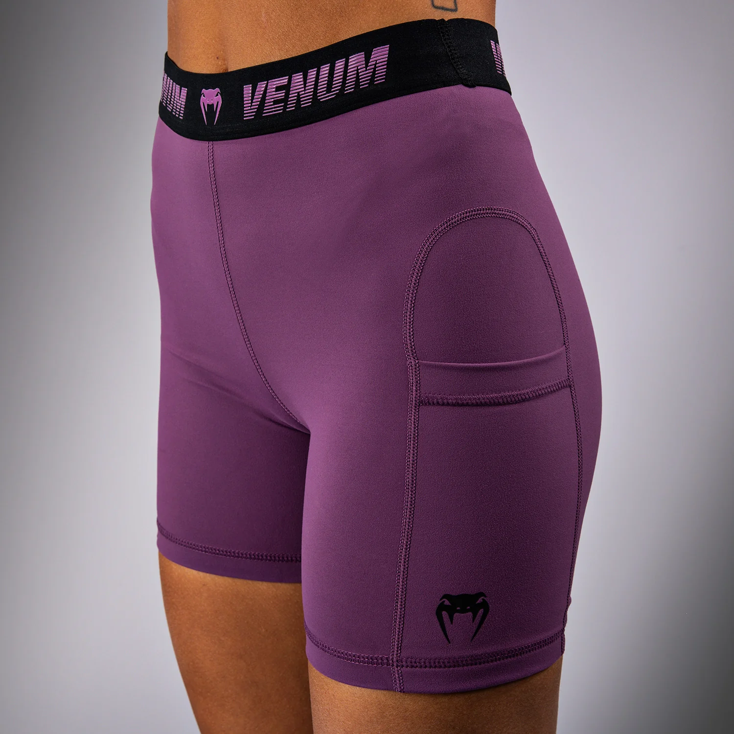 Venum Elevate Women Long ValeTudo Shorts- Liliac - Image 5