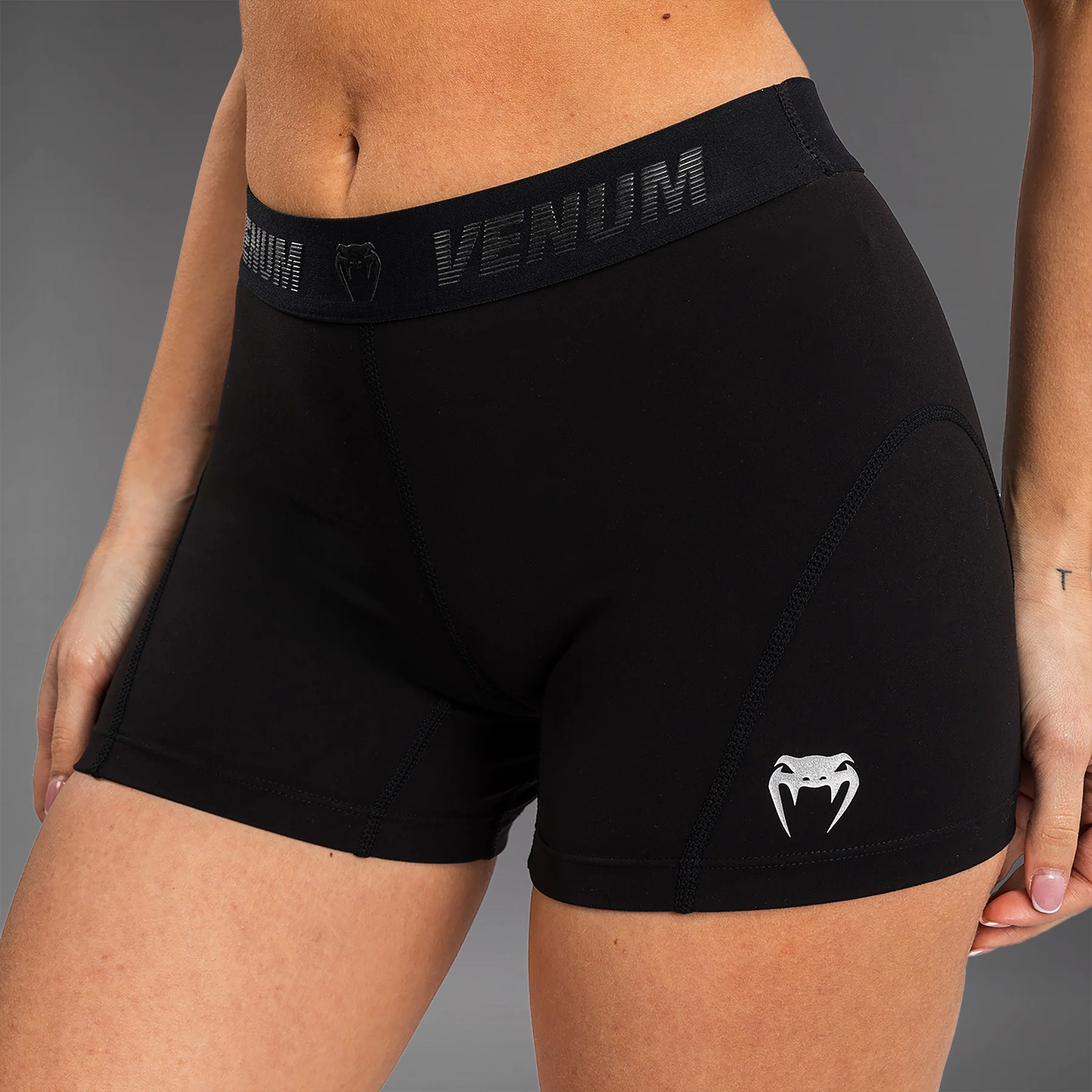 Venum Elevate Women Vale Tudo Shorts- Black - Image 6