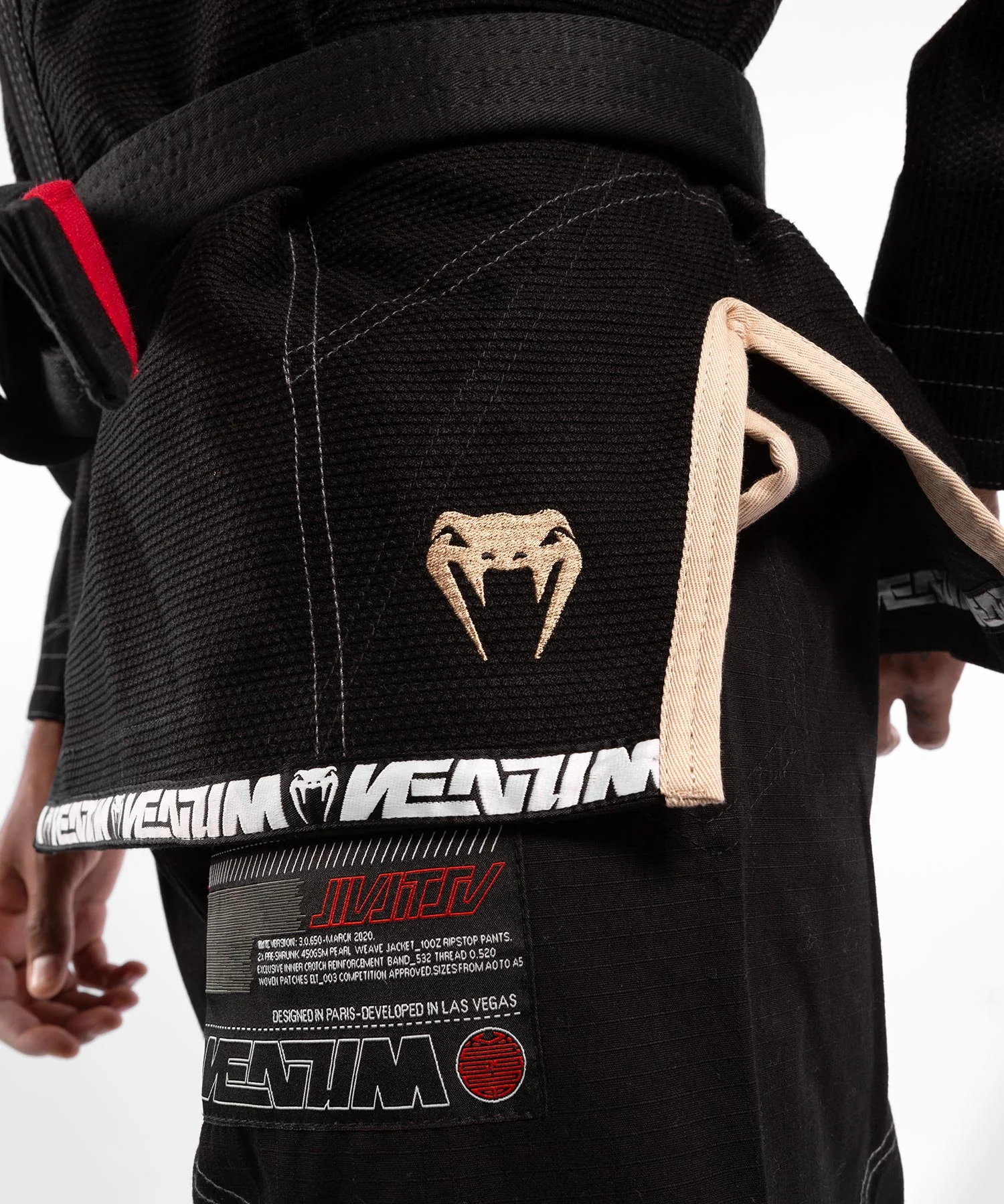 Venum Elite 3.0 BJJ Gi - Black - Image 6