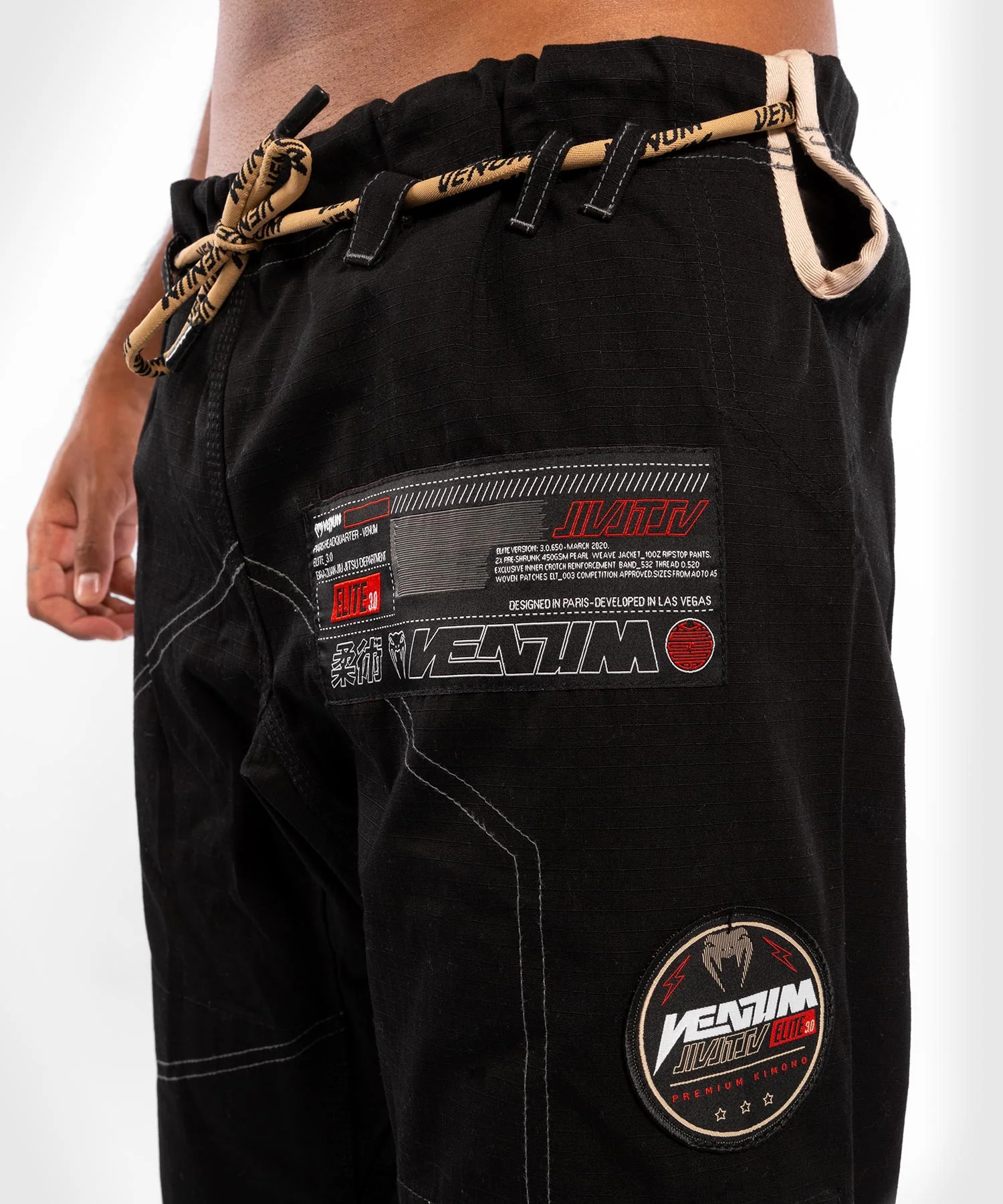 Venum Elite 3.0 BJJ Gi - Black - Image 8