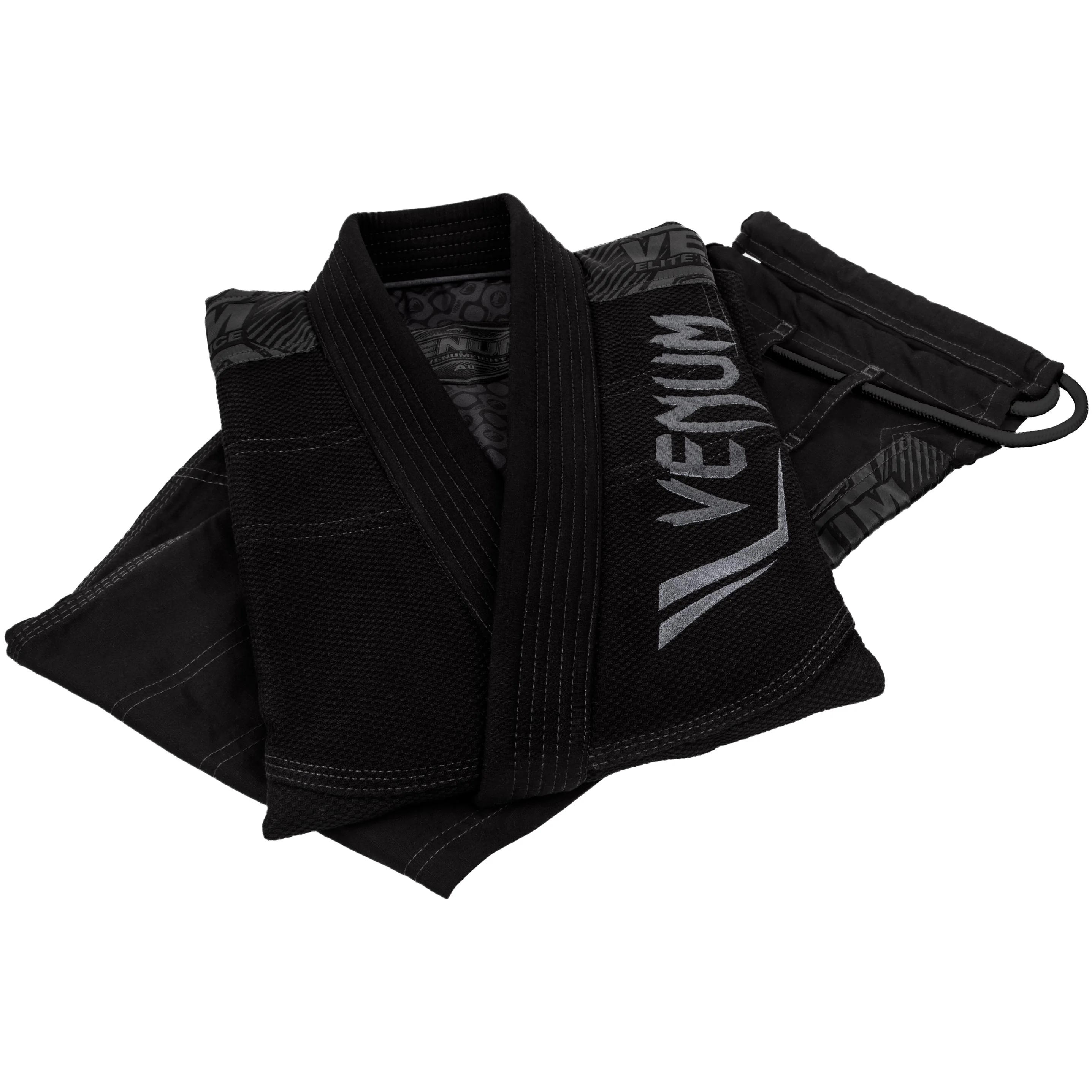 Venum Elite BJJ Gi - Black/Black - Image 3