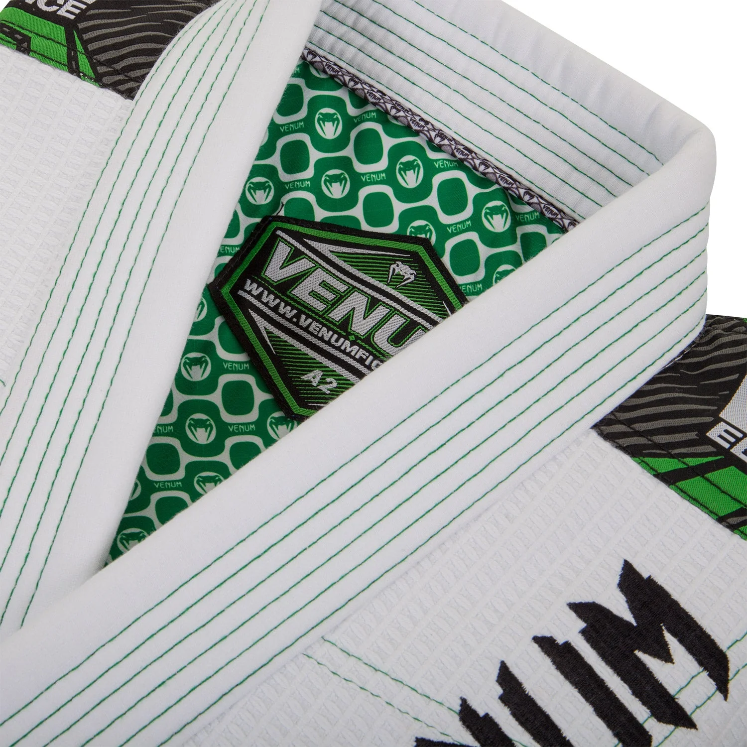 Venum Elite BJJ Gi - White/Green - Image 4