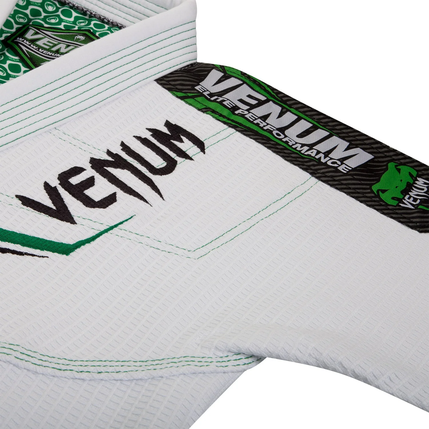 Venum Elite BJJ Gi - White/Green - Image 5