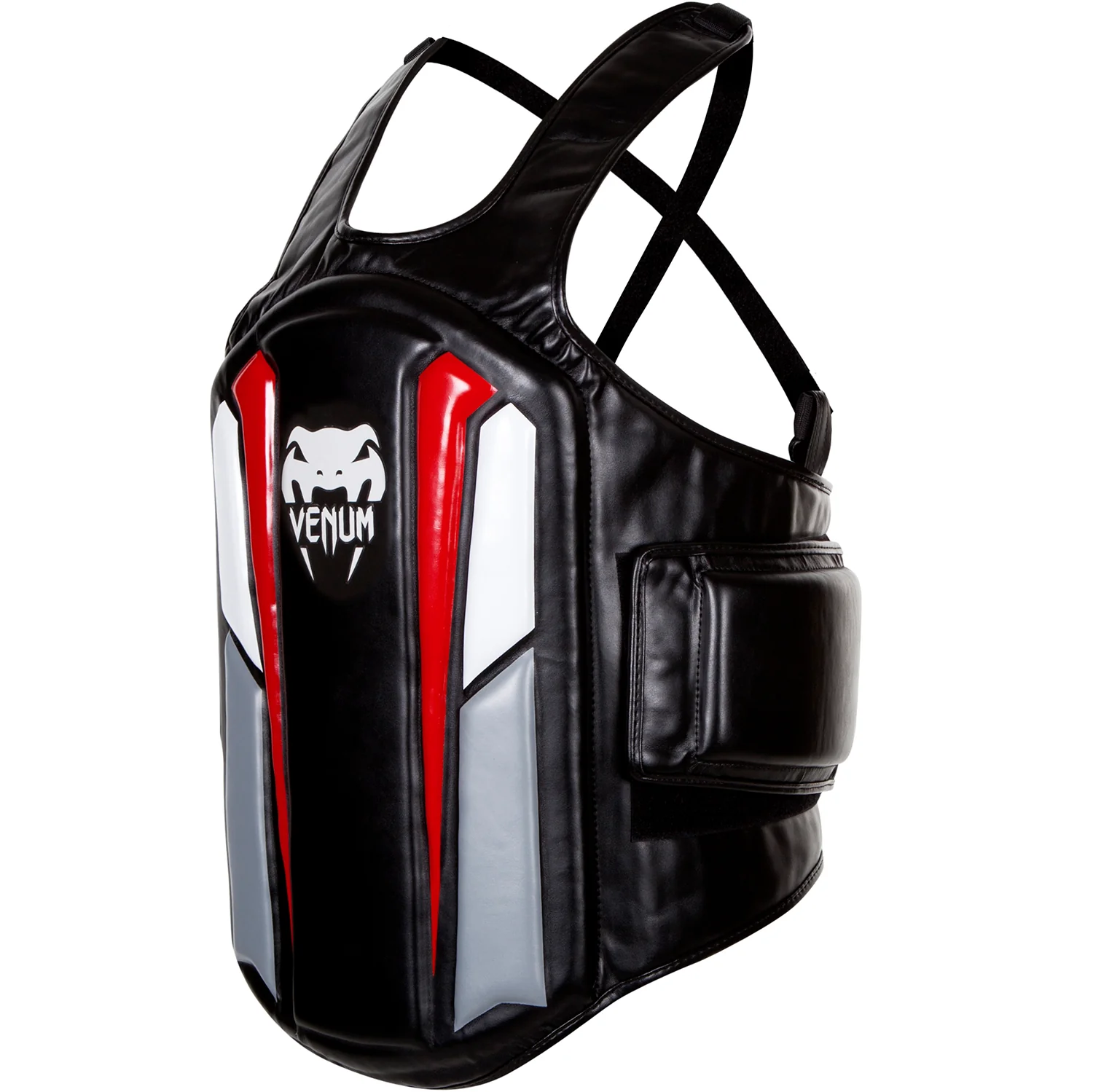 Venum Elite Body Protector - Black/Ice/Red - Image 3