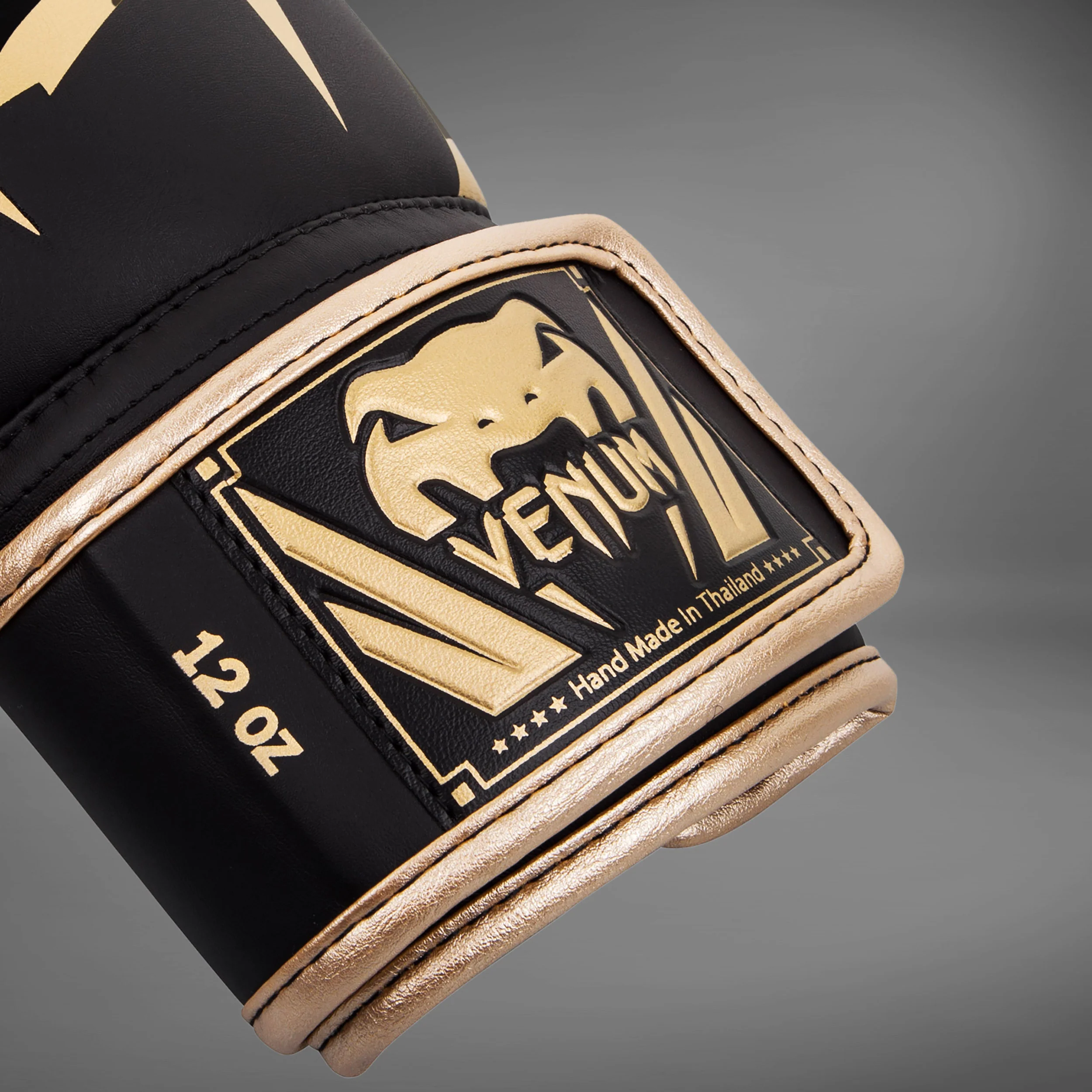 Venum Elite Boxing Gloves - Black/Gold - Image 3