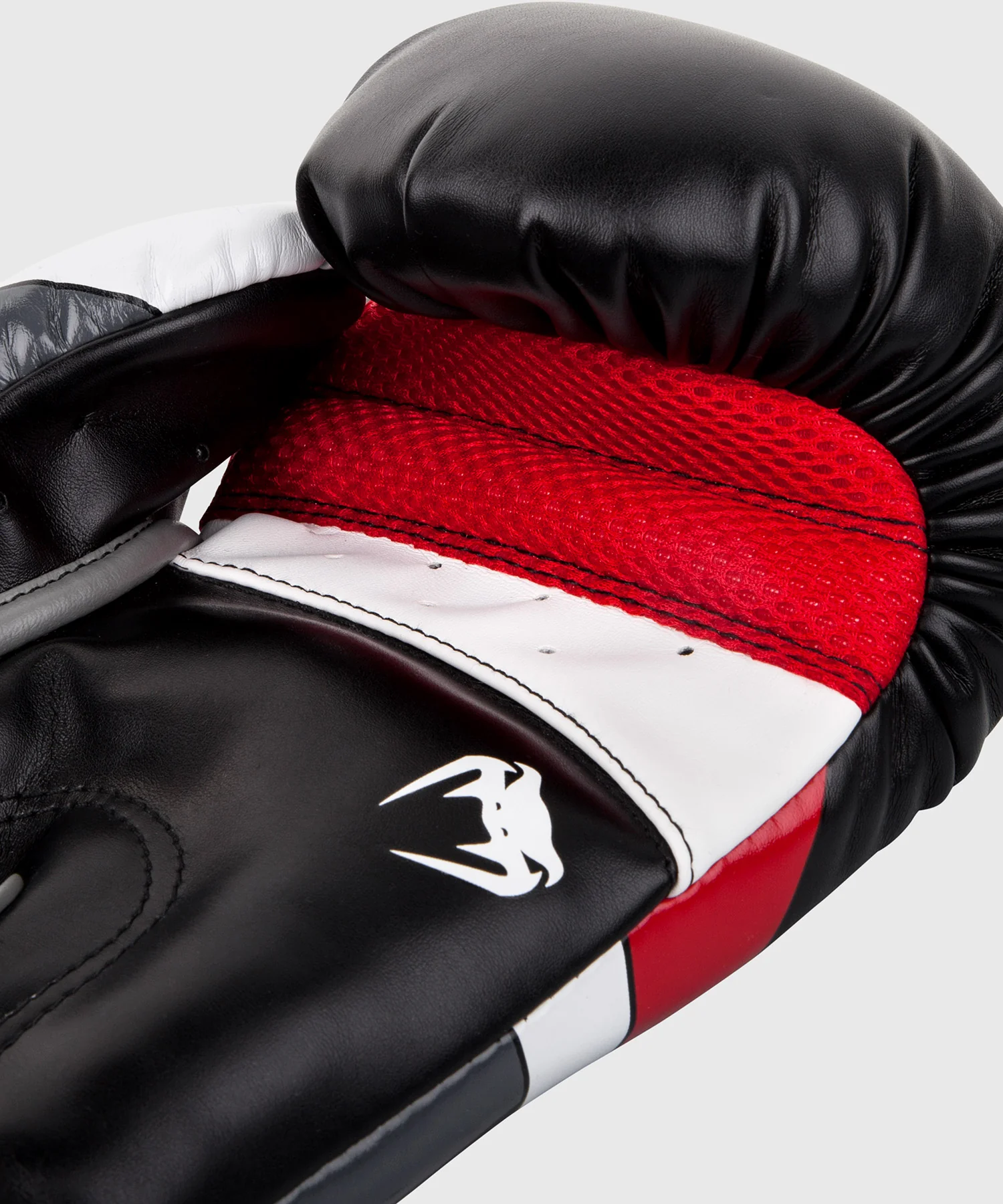 Venum Elite Boxing Gloves - Black/Red/Grey - Image 4