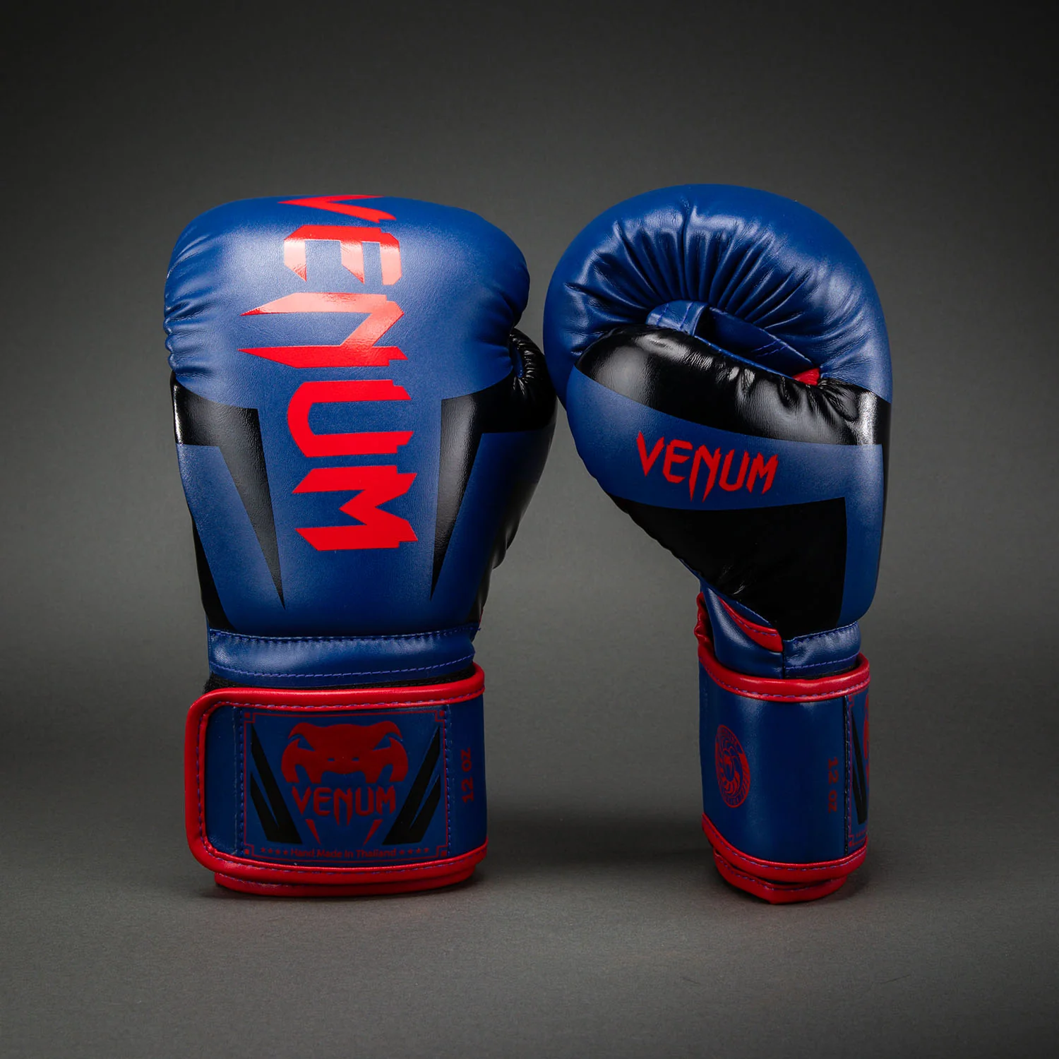 Venum Elite Boxing Gloves - Dark Blue/Red