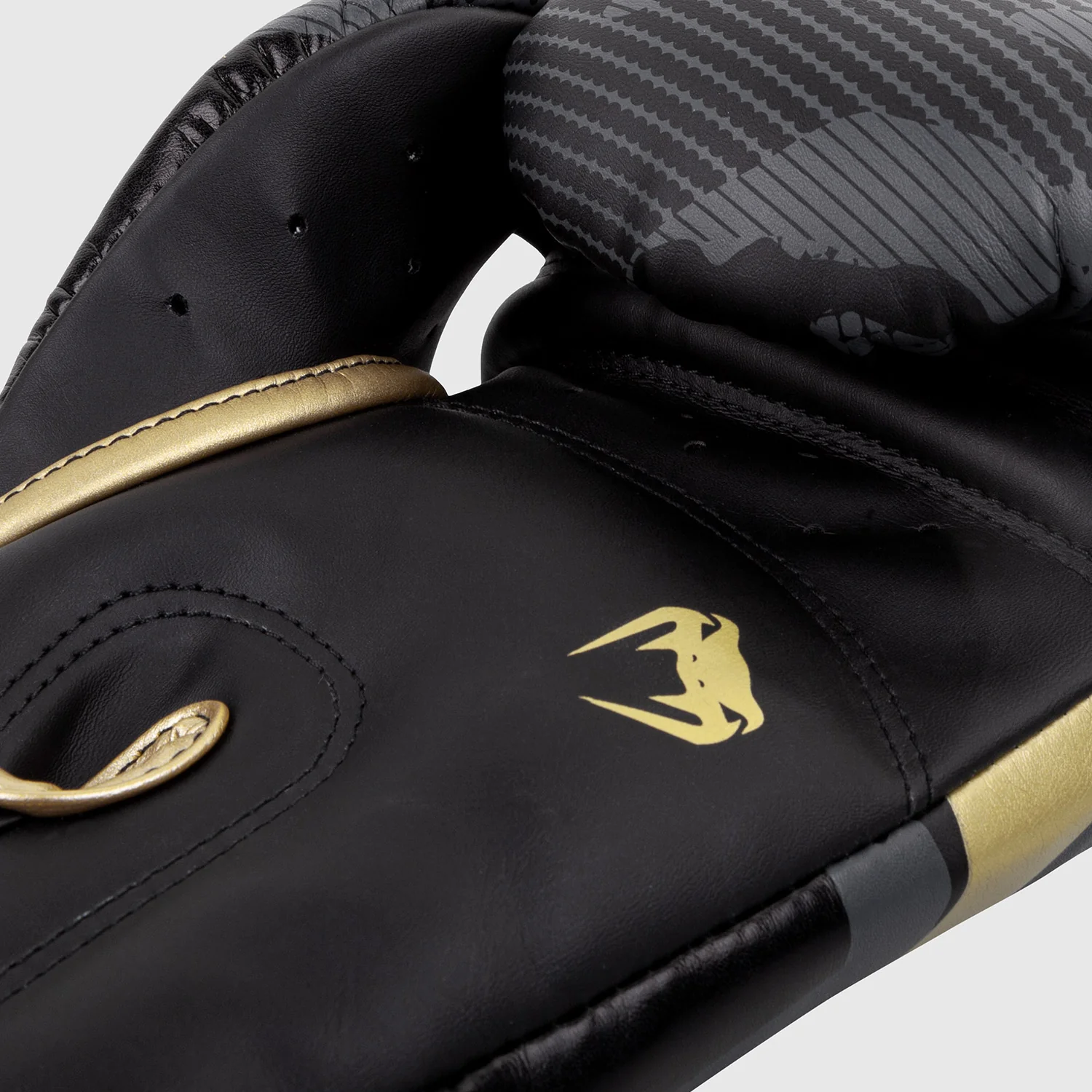 Venum Elite Boxing Gloves - Camo/Gold - Image 4