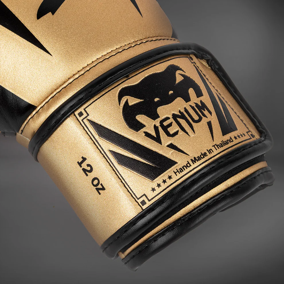 Venum Elite Boxing Gloves - Gold/Black - Image 5