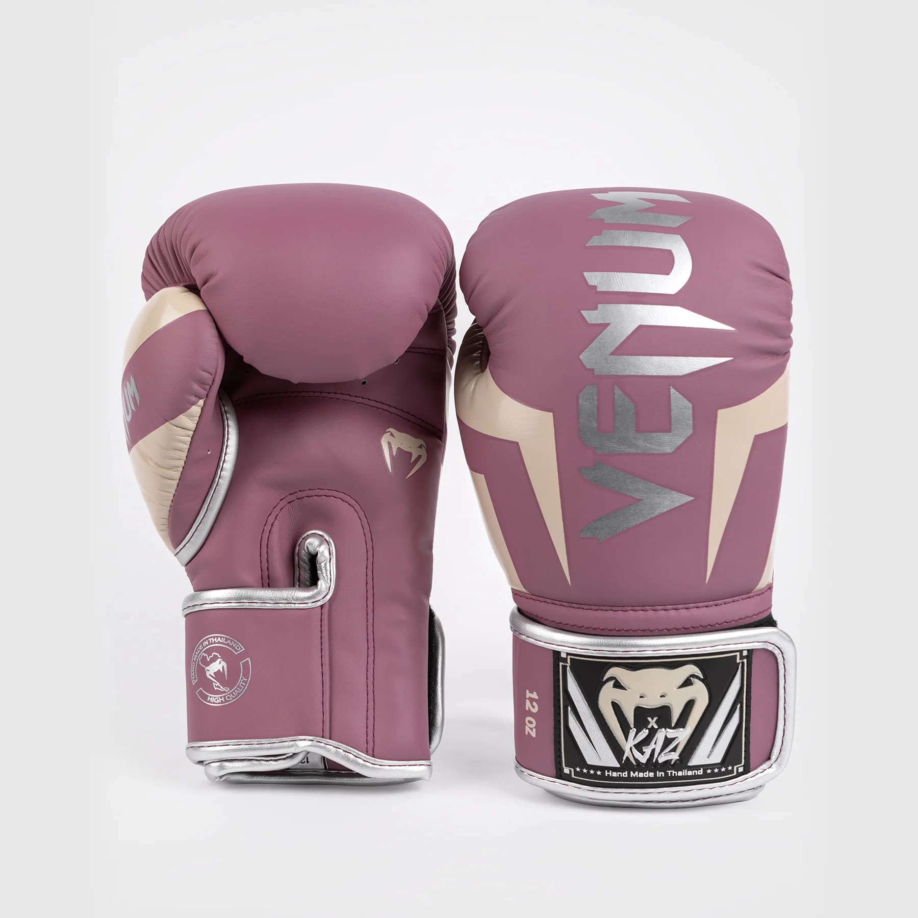 Venum x Kaz Elite Boxing Gloves - Dusky Orchid - Image 3
