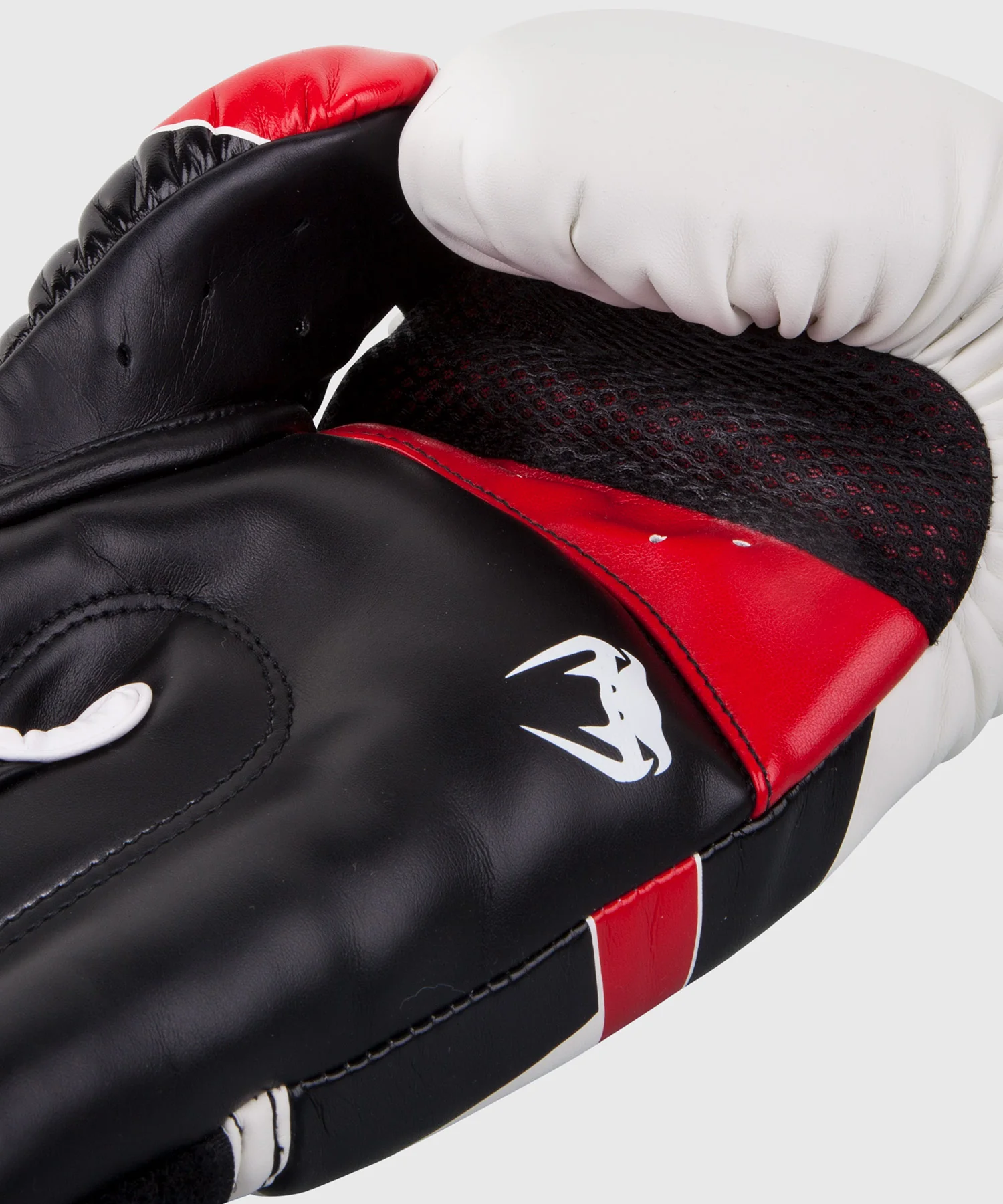 Venum Elite Boxing Gloves - White/Black/Red - Image 4