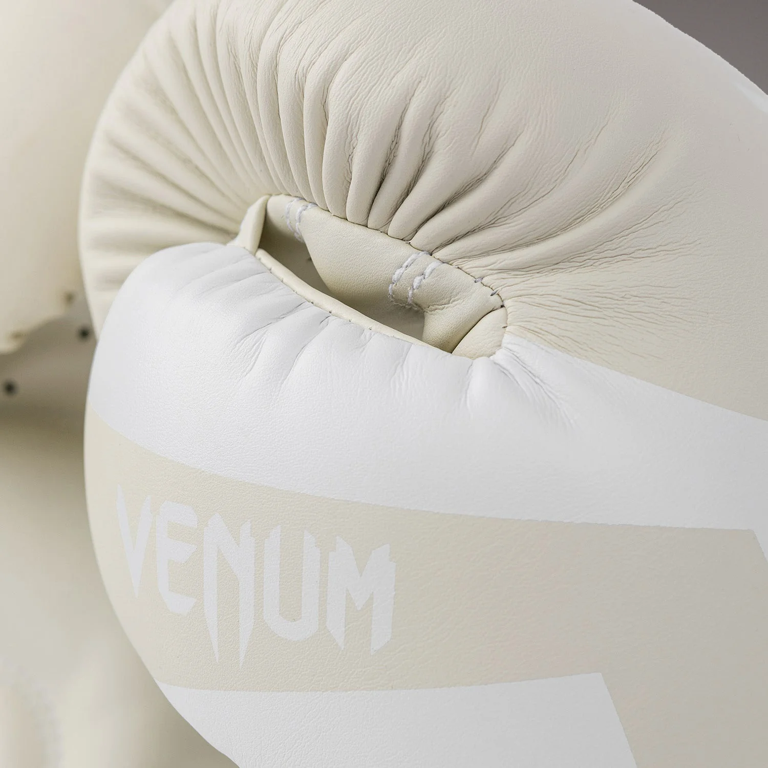 Venum Elite Boxing Gloves - White/Ivory - Image 8