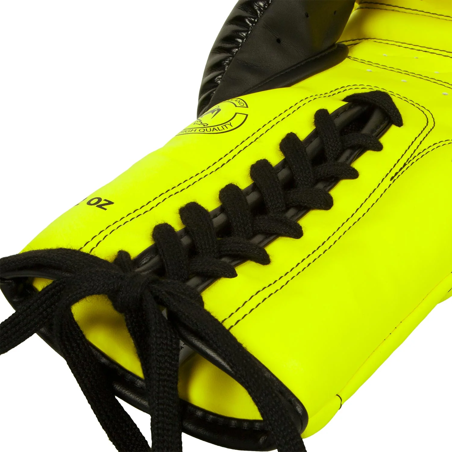 Venum Elite Boxing Gloves - with Laces - Neo Yellow - Image 4