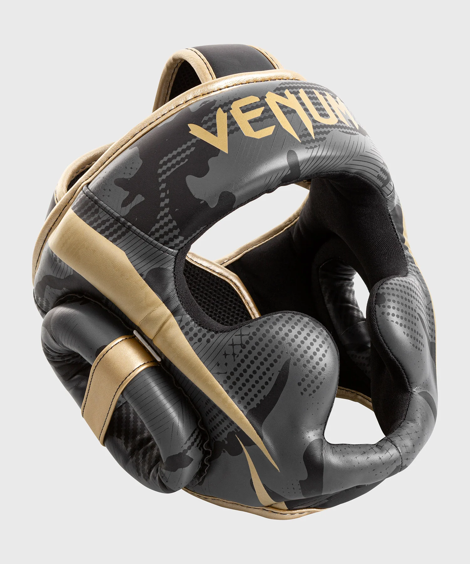 Venum Elite Boxing Headgear - Dark camo/Gold - Image 2