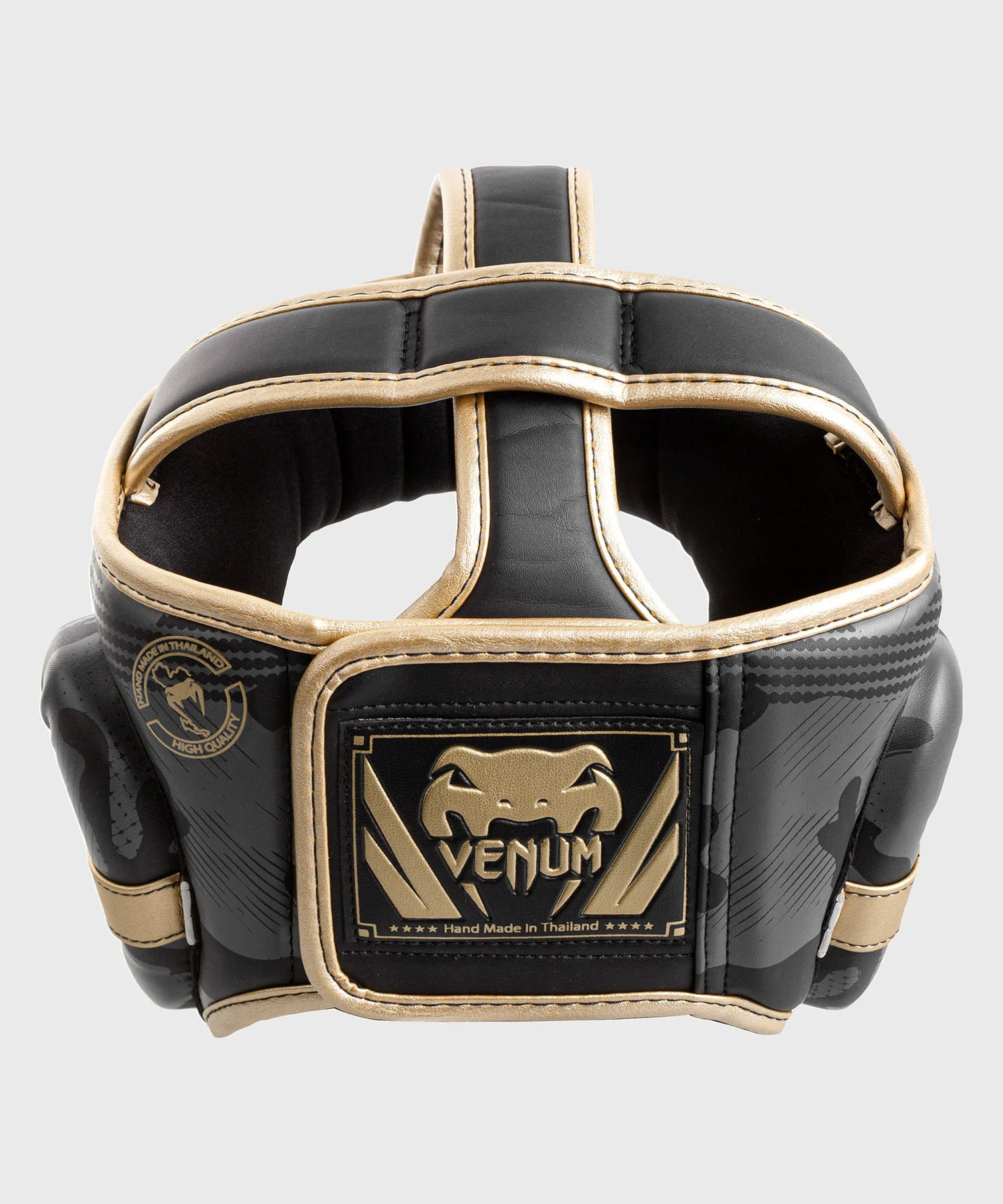 Venum Elite Boxing Headgear - Dark camo/Gold - Image 3