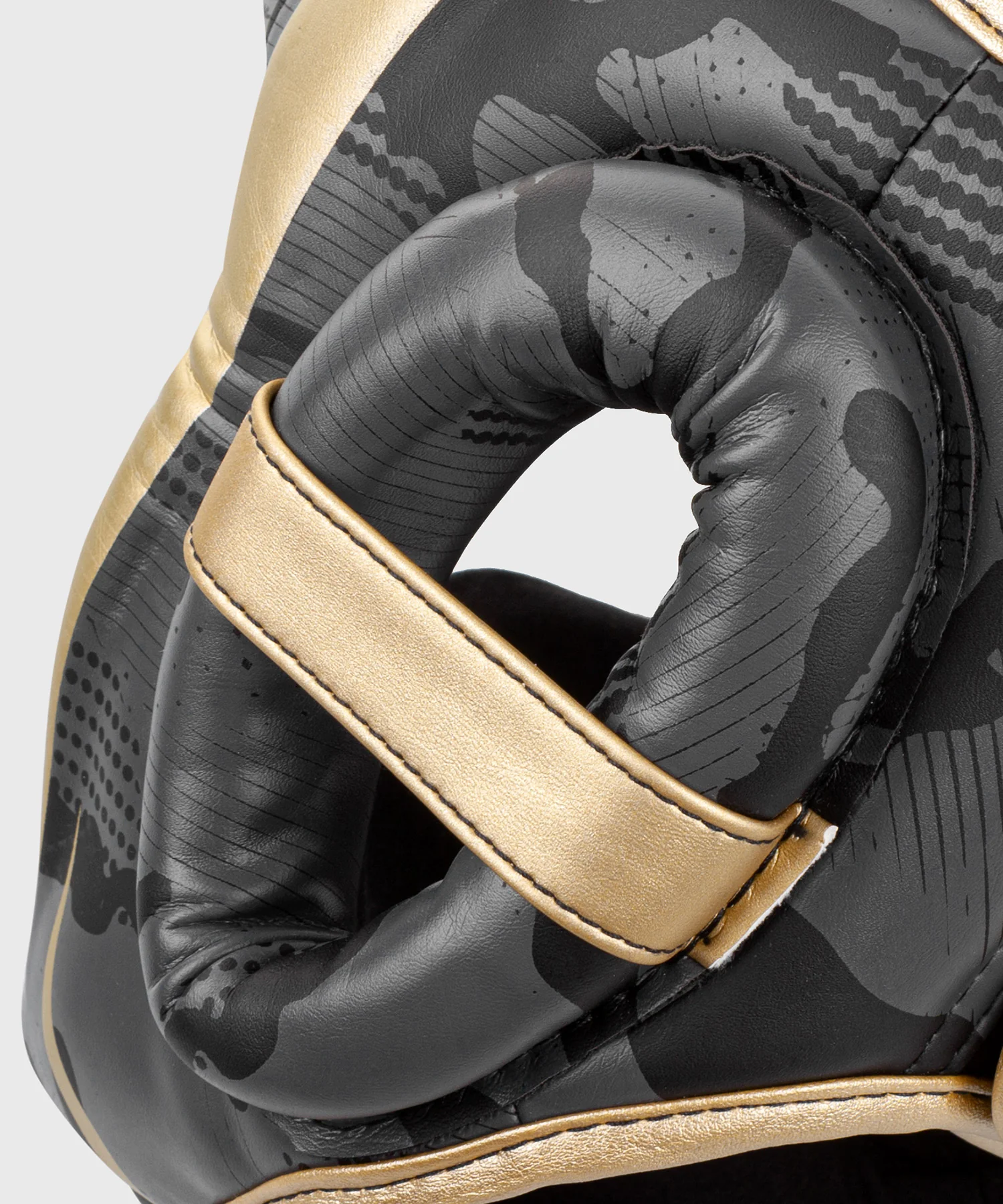 Venum Elite Boxing Headgear - Dark camo/Gold - Image 6