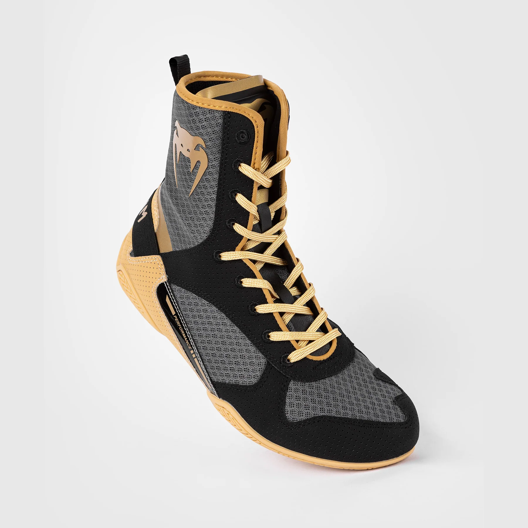 Venum Elite Boxing Shoes - Black/Beige - Image 7