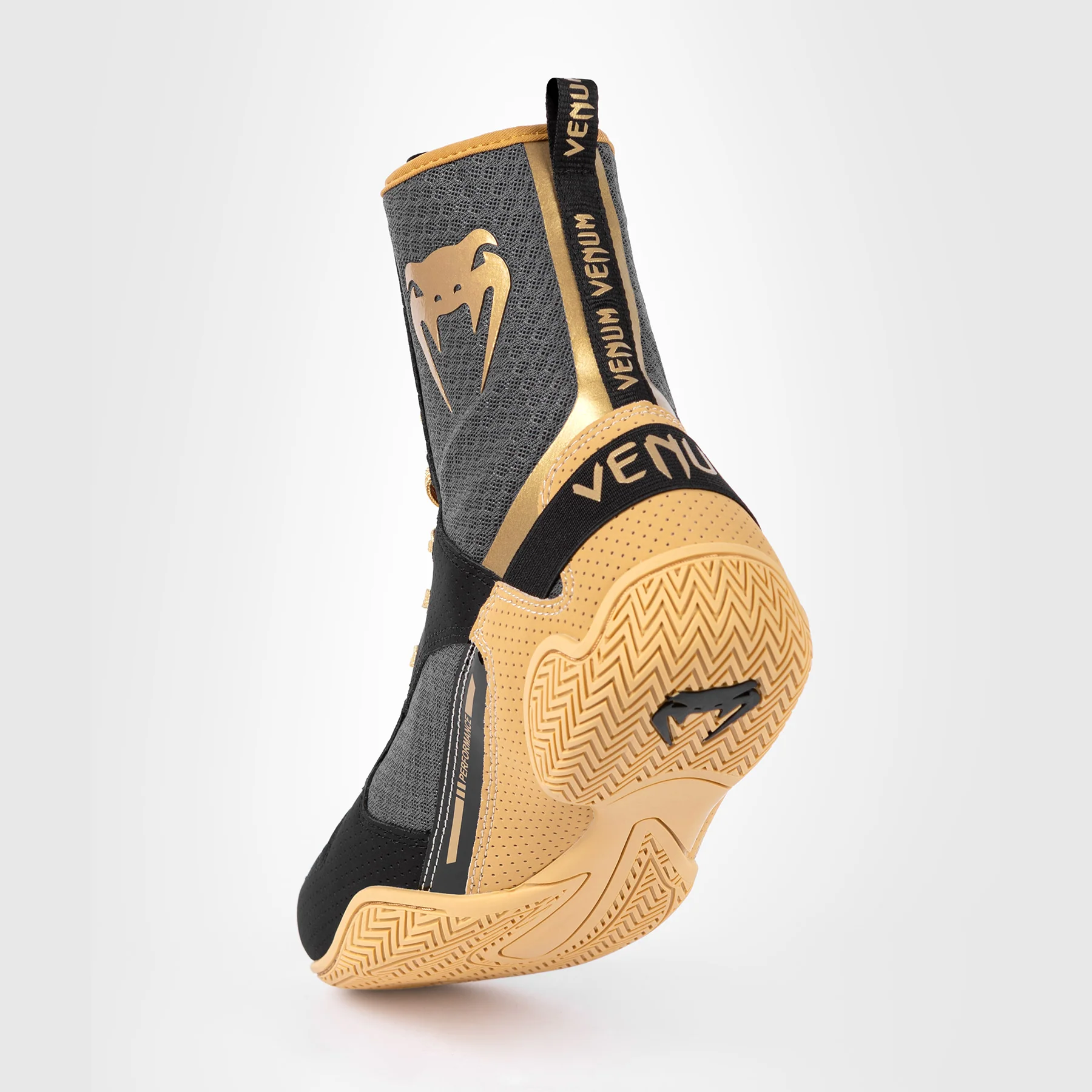 Venum Elite Boxing Shoes - Black/Beige - Image 8