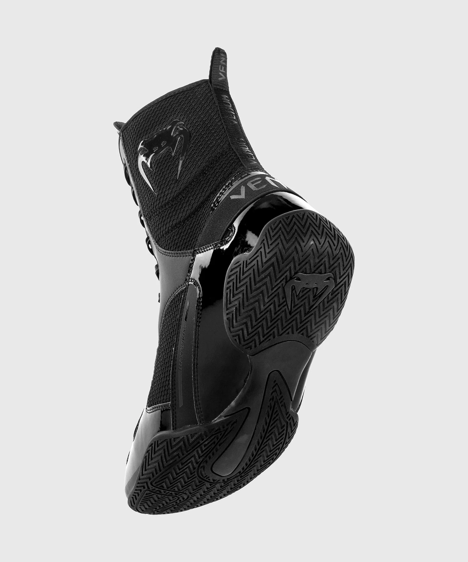 Venum Elite Boxing Shoes - Black/Black - Image 2
